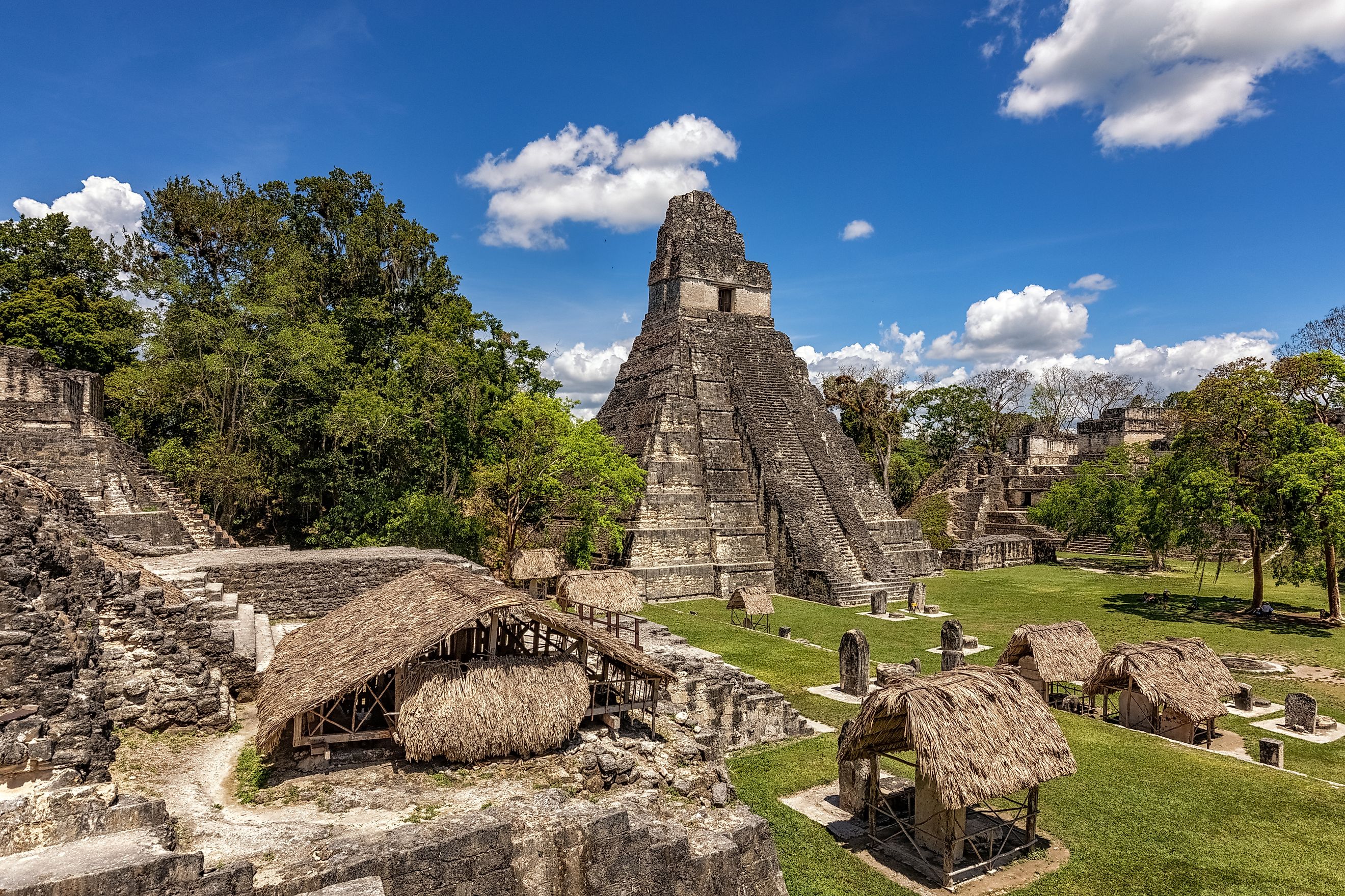 Tikal, Mayan Ruins, Temple I, The Great Jaguar, Main Plaza,  Guatemala