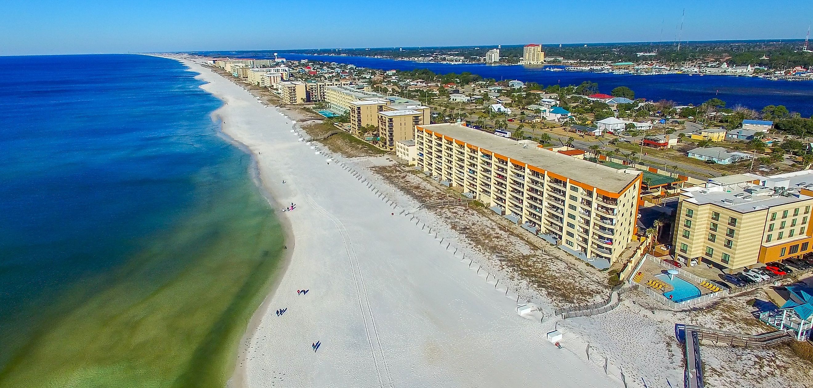 Aerial view of Panama City, Florida.