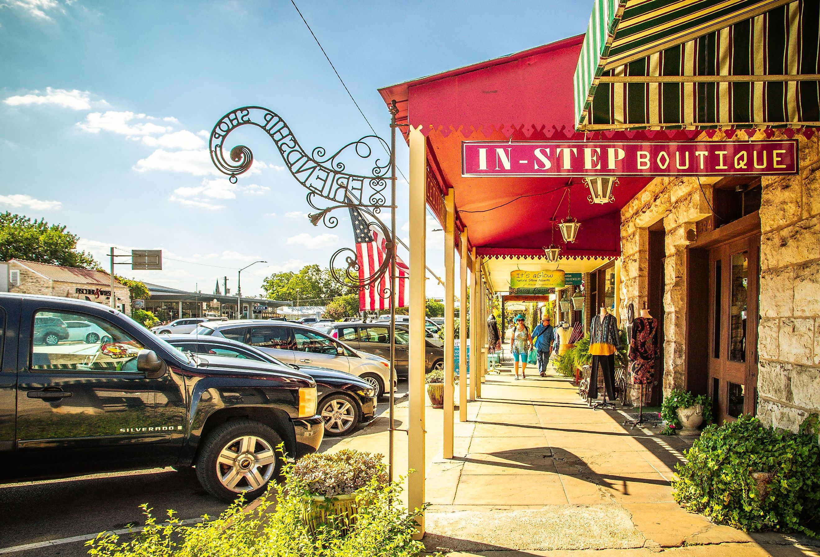 Main Street in Fredericksburg, Texas, known as The Magic Mile. Image credit ShengYing Lin via Shutterstock.com