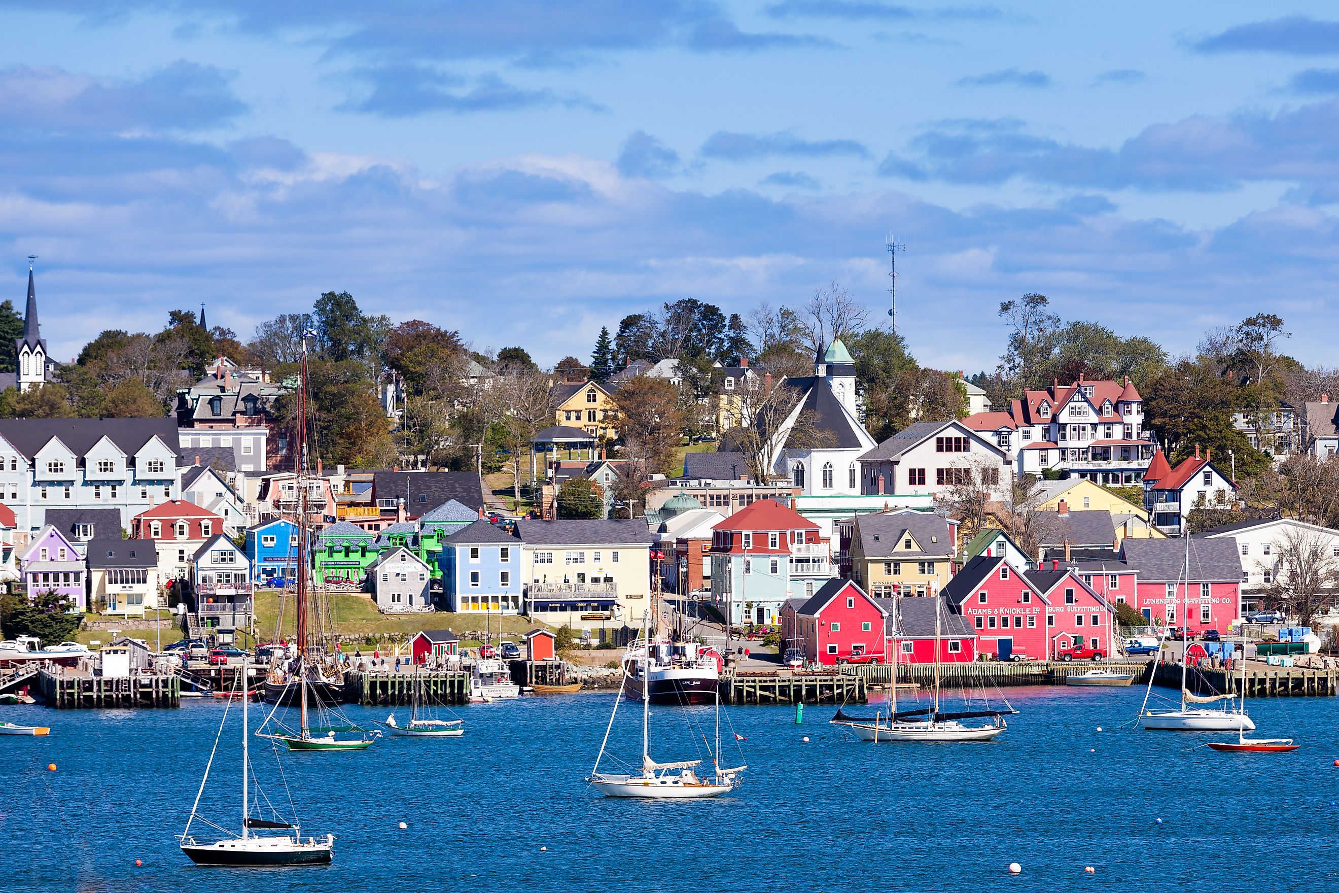 The beautiful town of Lunenburg, Nova Scotia. Editorial credit: Pi-Lens / Shutterstock.com.