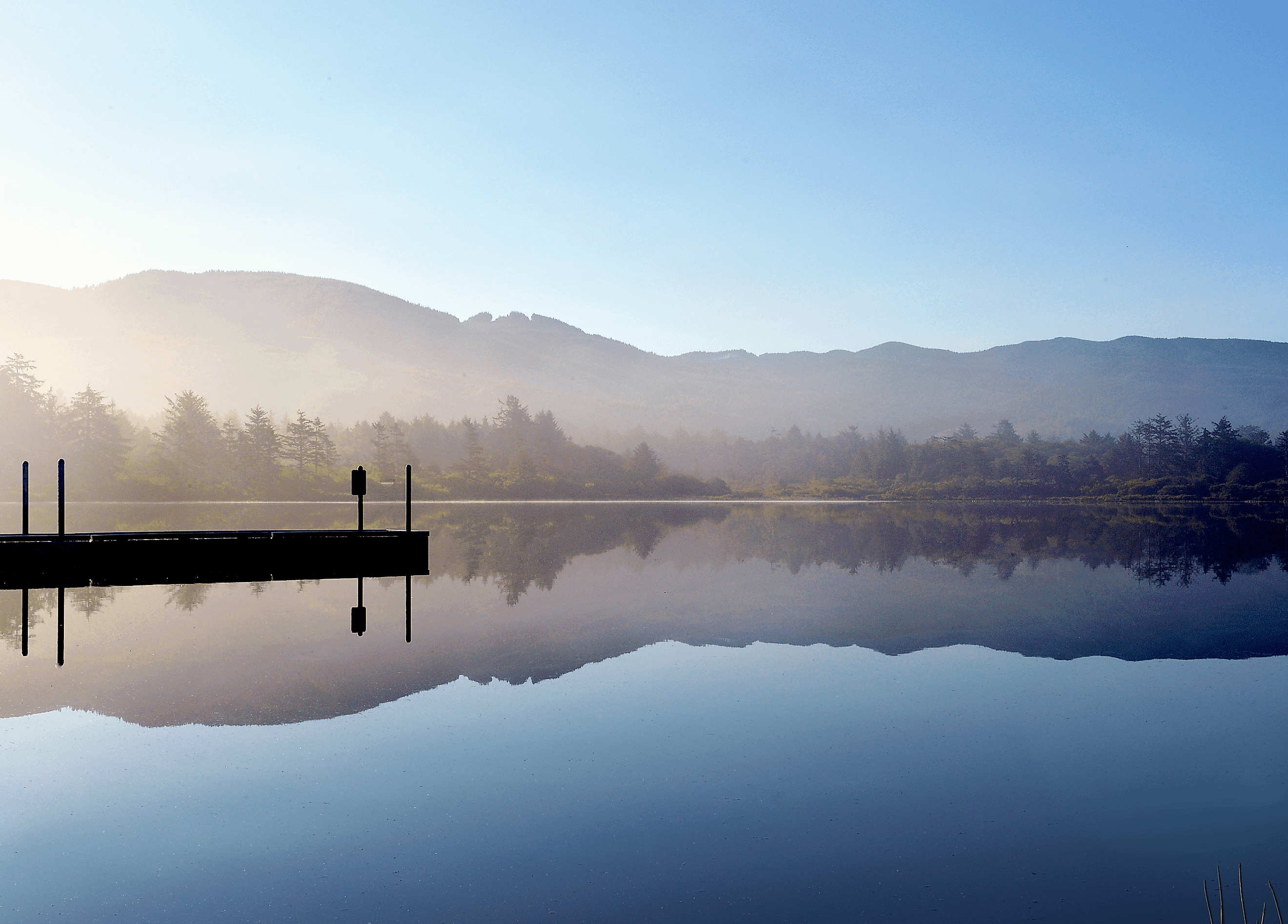 Sunrise on Lake Lytle, Rockaway Beach, Oregon.