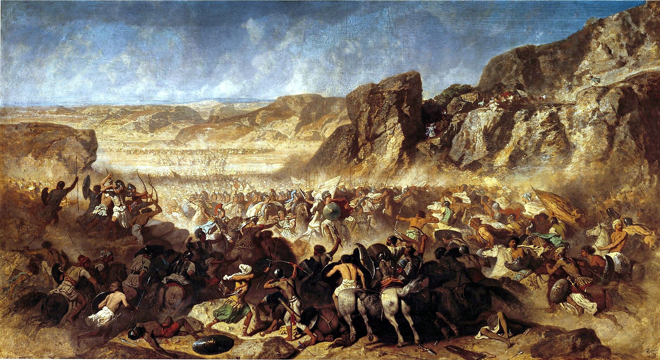 Retreat of the Ten Thousand at the Battle of Cunaxa, by Jean-Adrien Guignet. Louvre