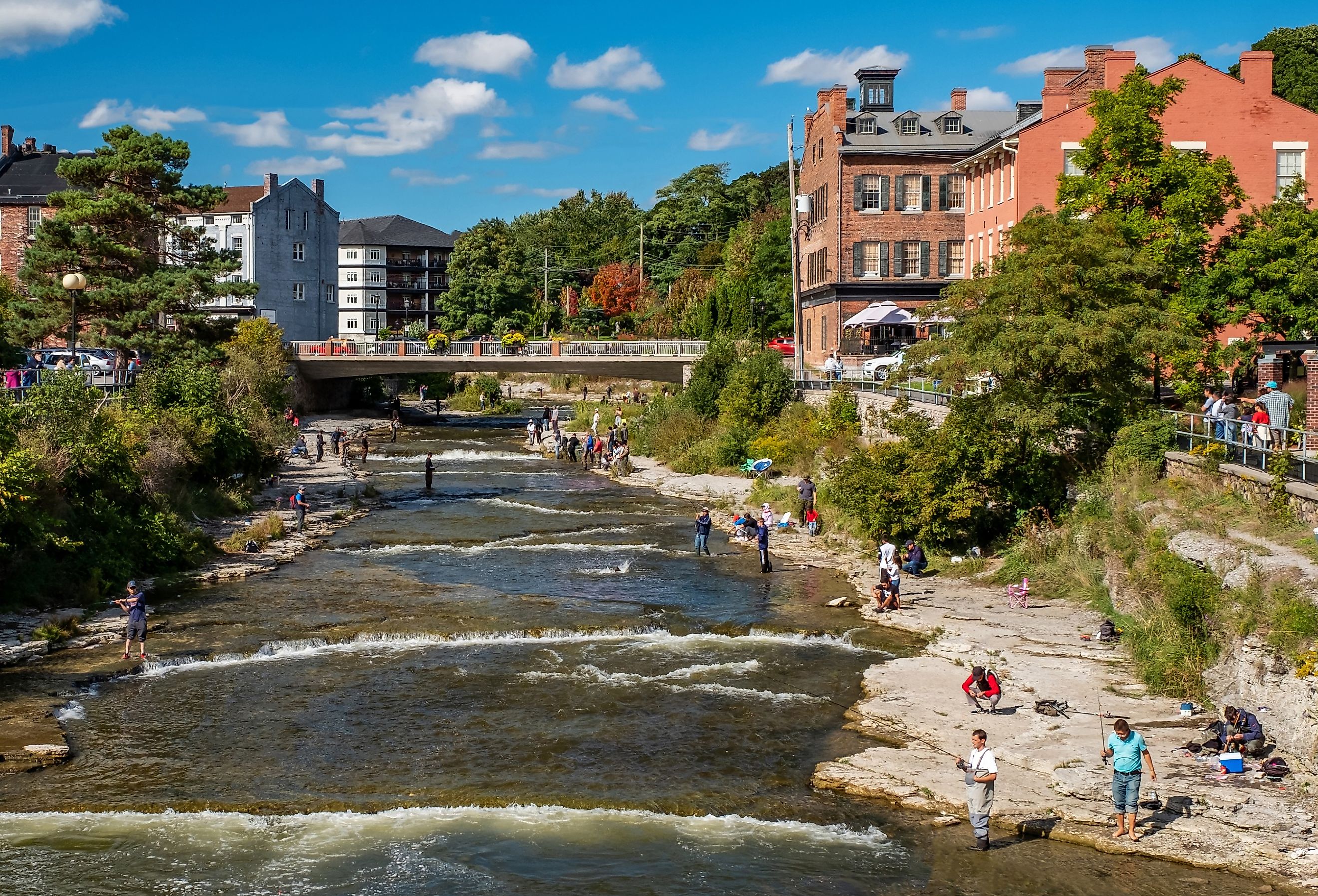 Ganaraska River in downtown Port Hope, Ontario. Image credit John Fader via Shutterstock