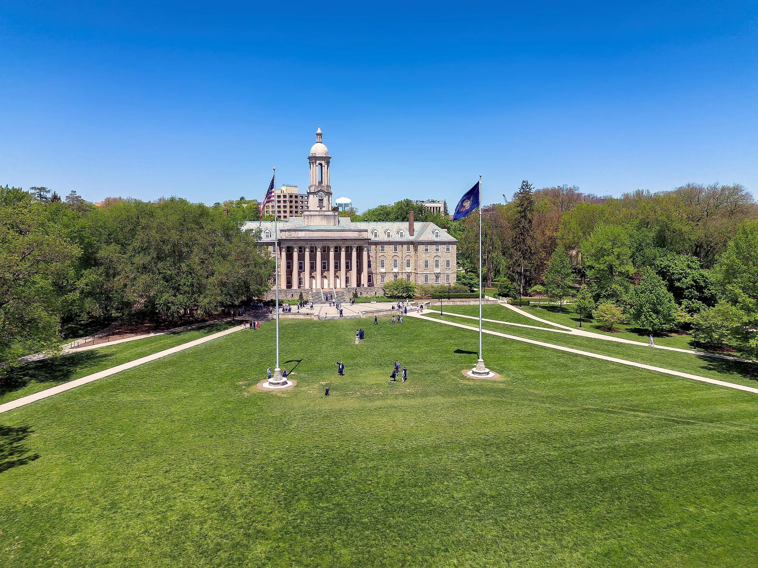 The campus of Penn State University in State College, Pennsylvania.
