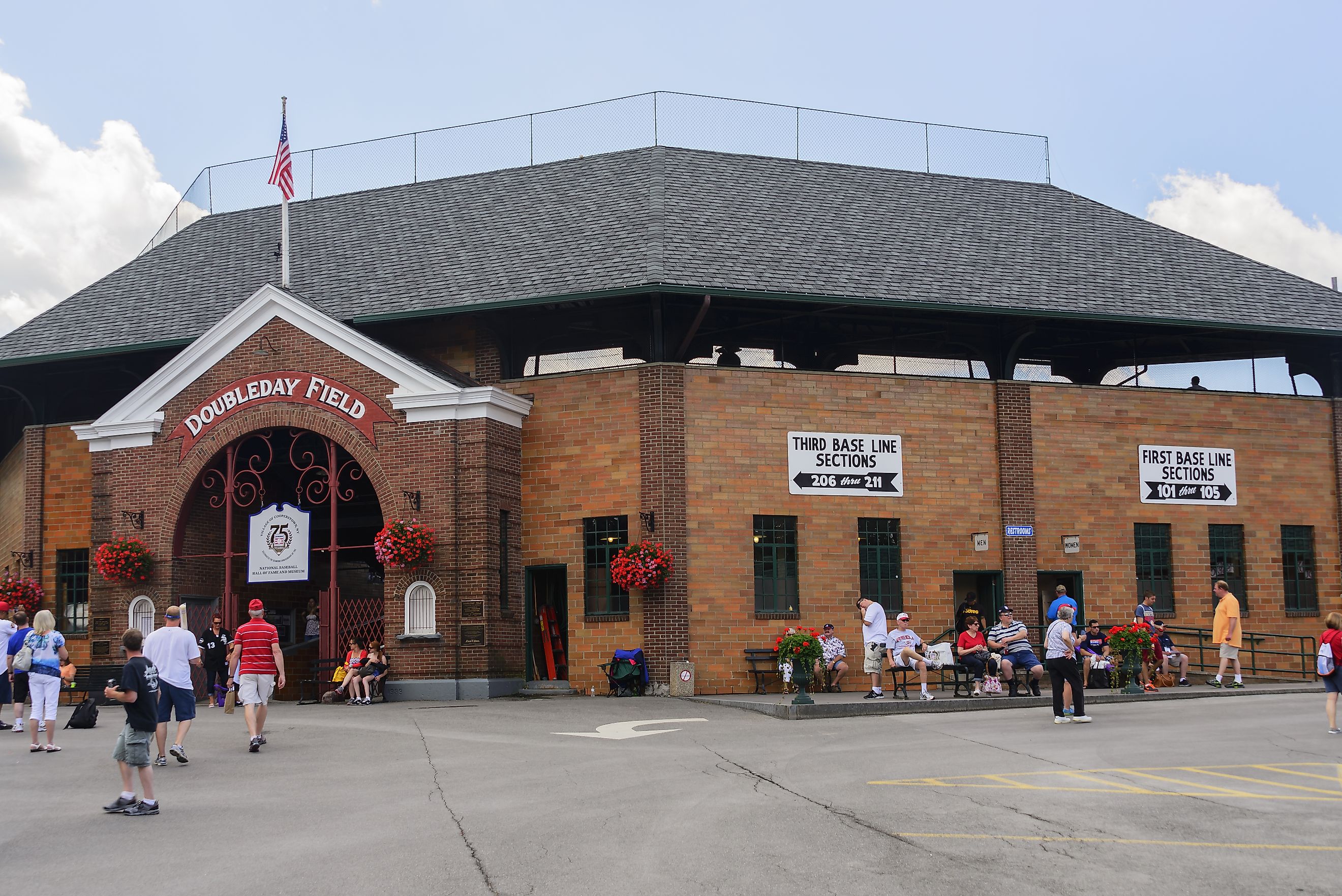 Baseball fans gathered at Cooperstown, New York, via elvisvaughn / Shutterstock.com