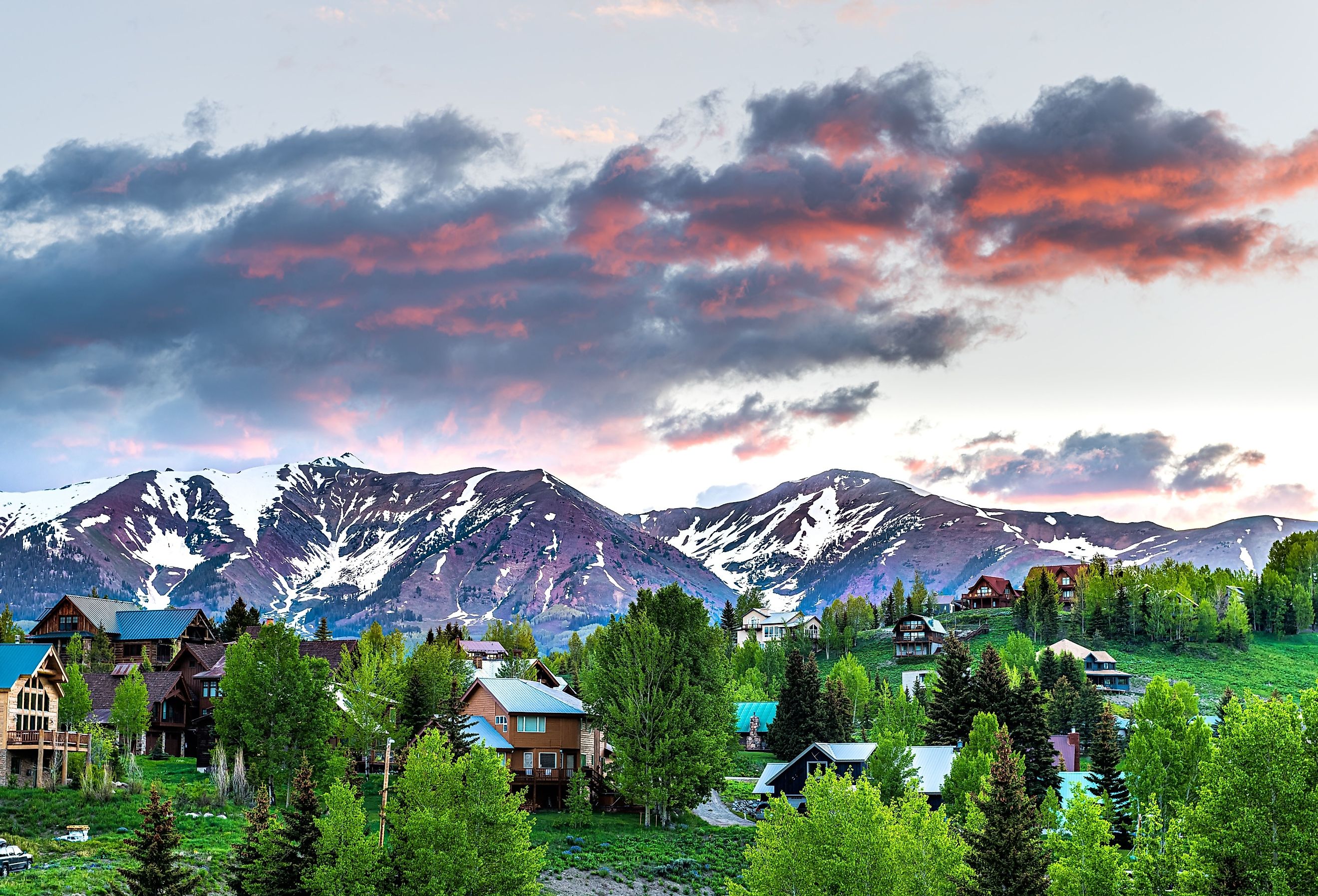 Cityscape of Crested Butte village, Colorado.