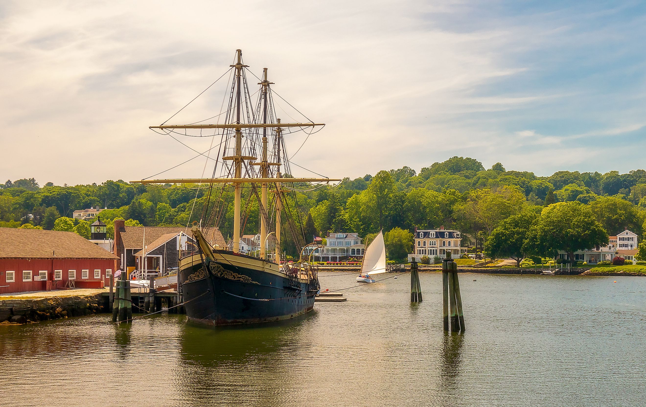 Mystic Seaport in Mystic, Connecticut. Editorial credit: Faina Gurevich / Shutterstock.com.