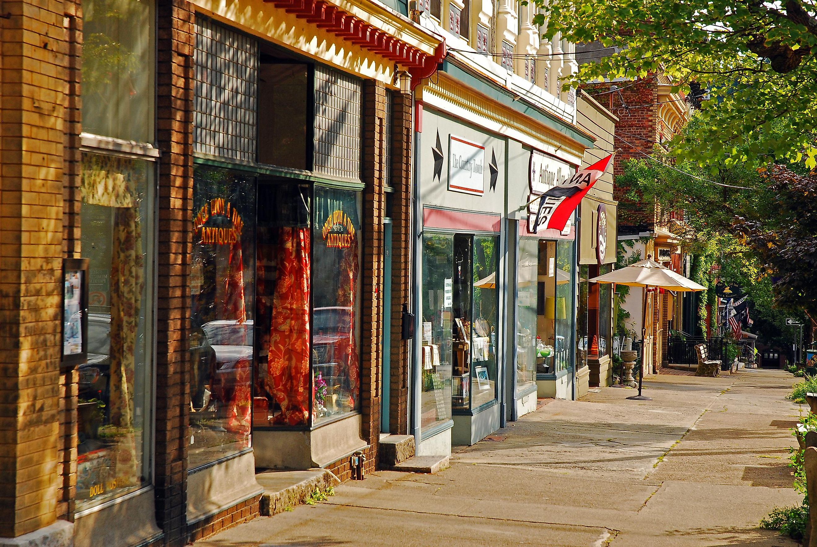 Downtown street in Cold Spring, New York. Image credit James Kirkikis via Shutterstock.com