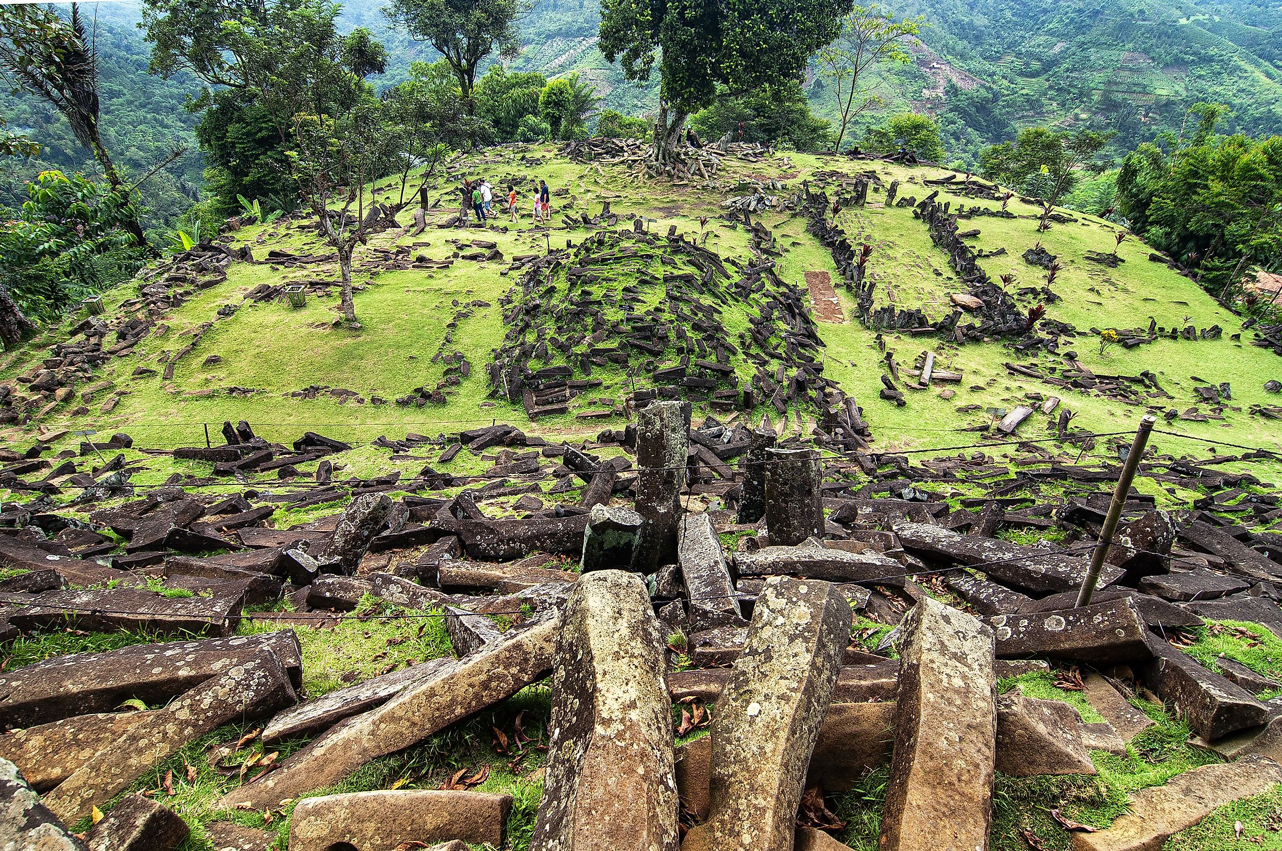 A view of the ruins of Gunung Padang.