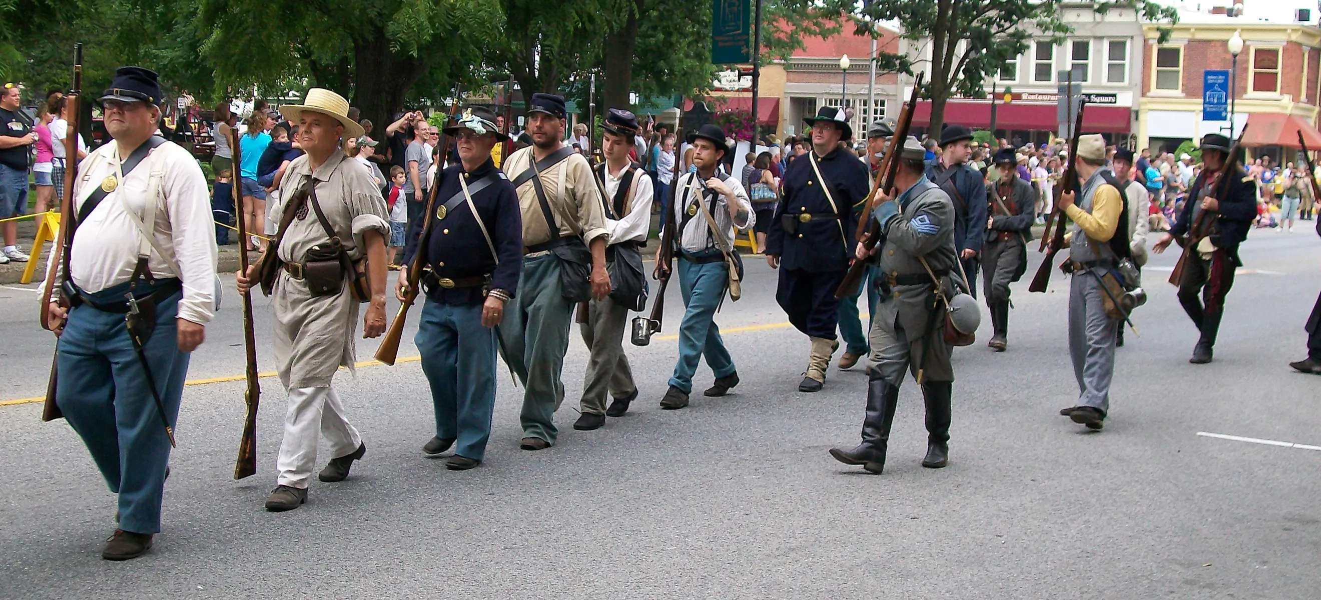Battle of Corydon reenactment via Wikicommons