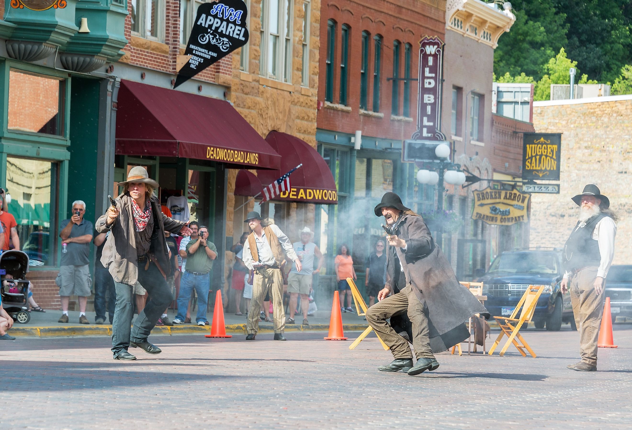 Actors reenact a historic gunfight in Deadwood, South Dakota. Image credit Jess Kraft via Shutterstock