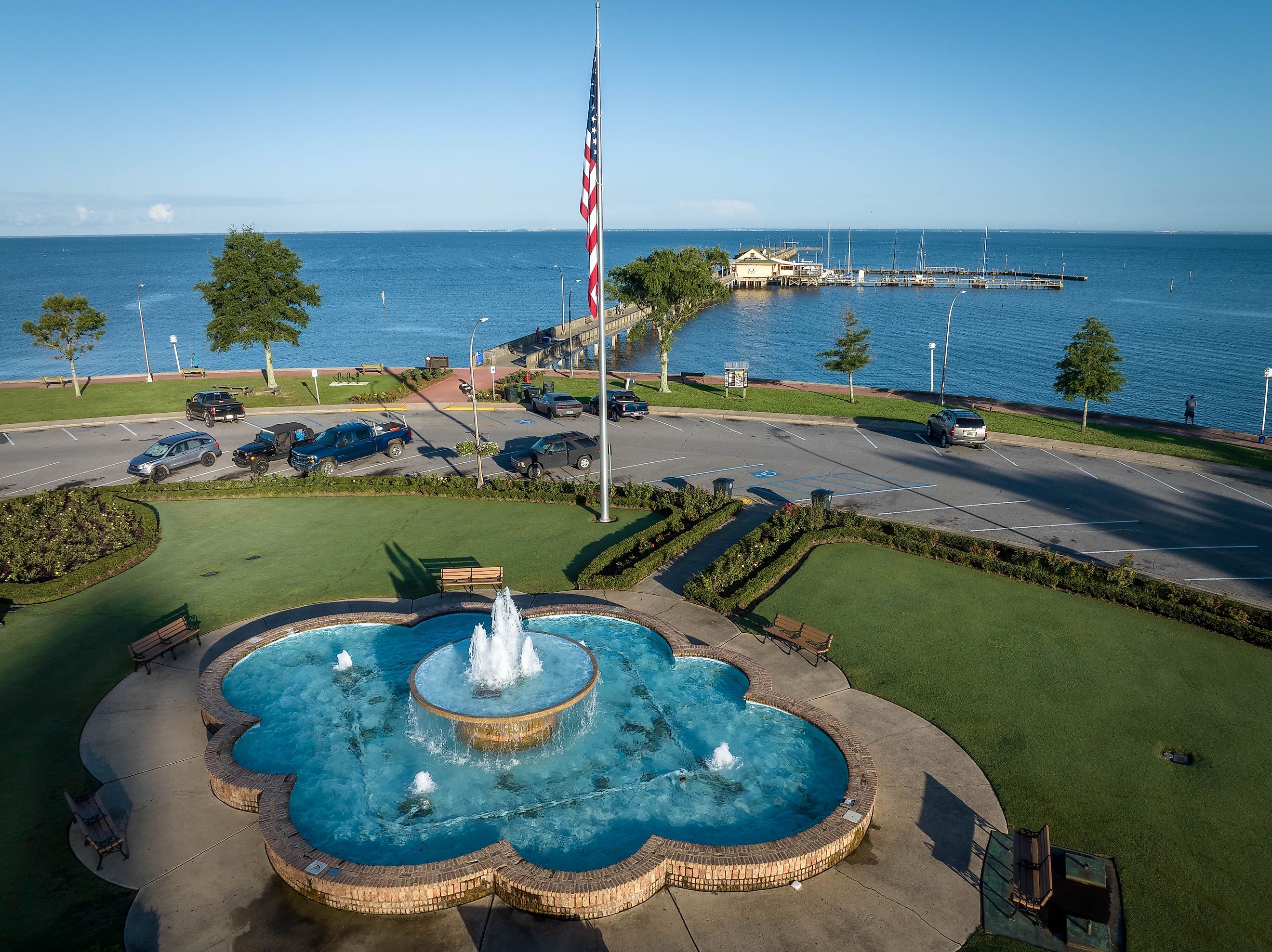 A cool evening view at Fairhope, Alabama.