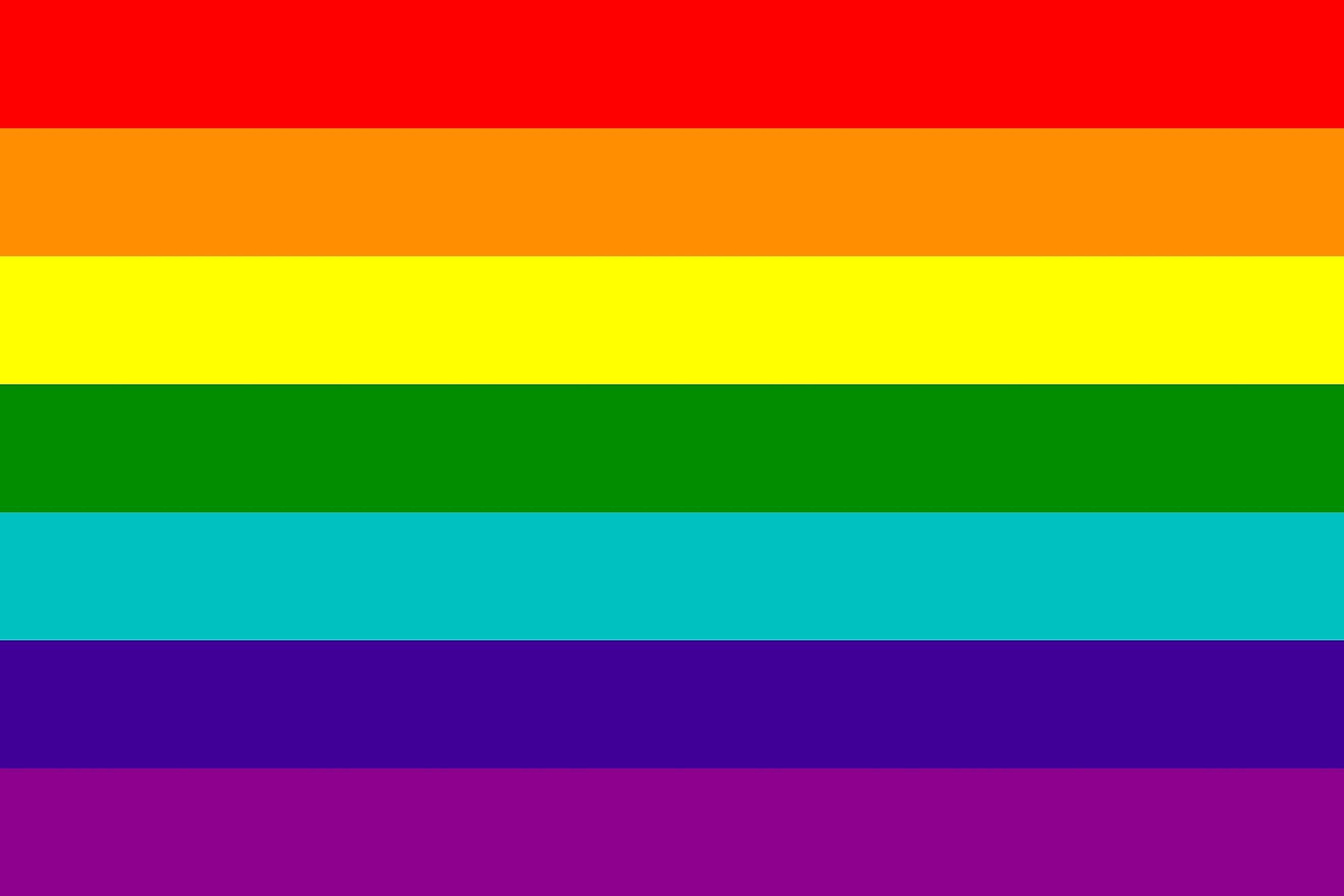 how many colors on the gay flag
