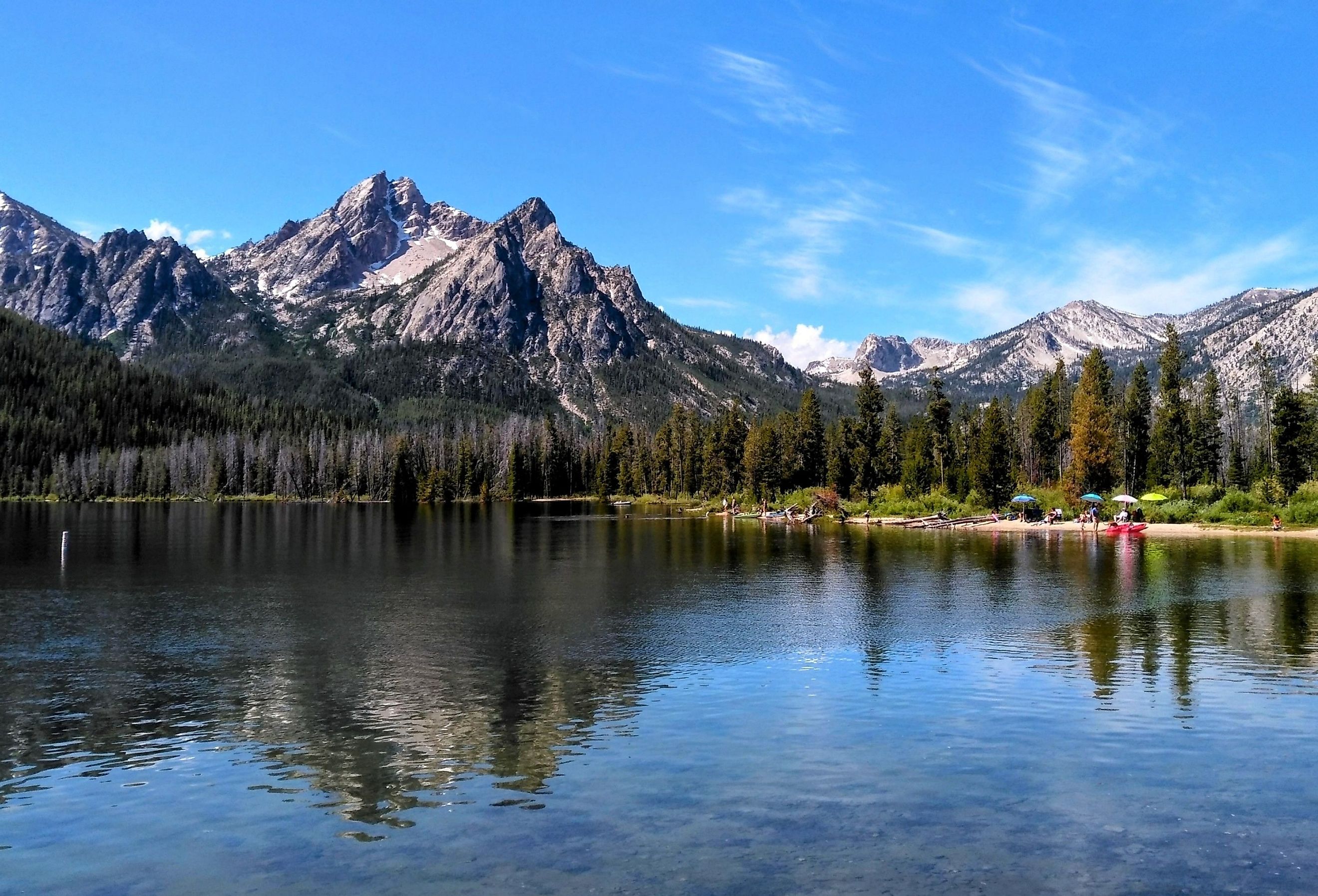 Beautiful mountain view at Lake Stanley, Idaho