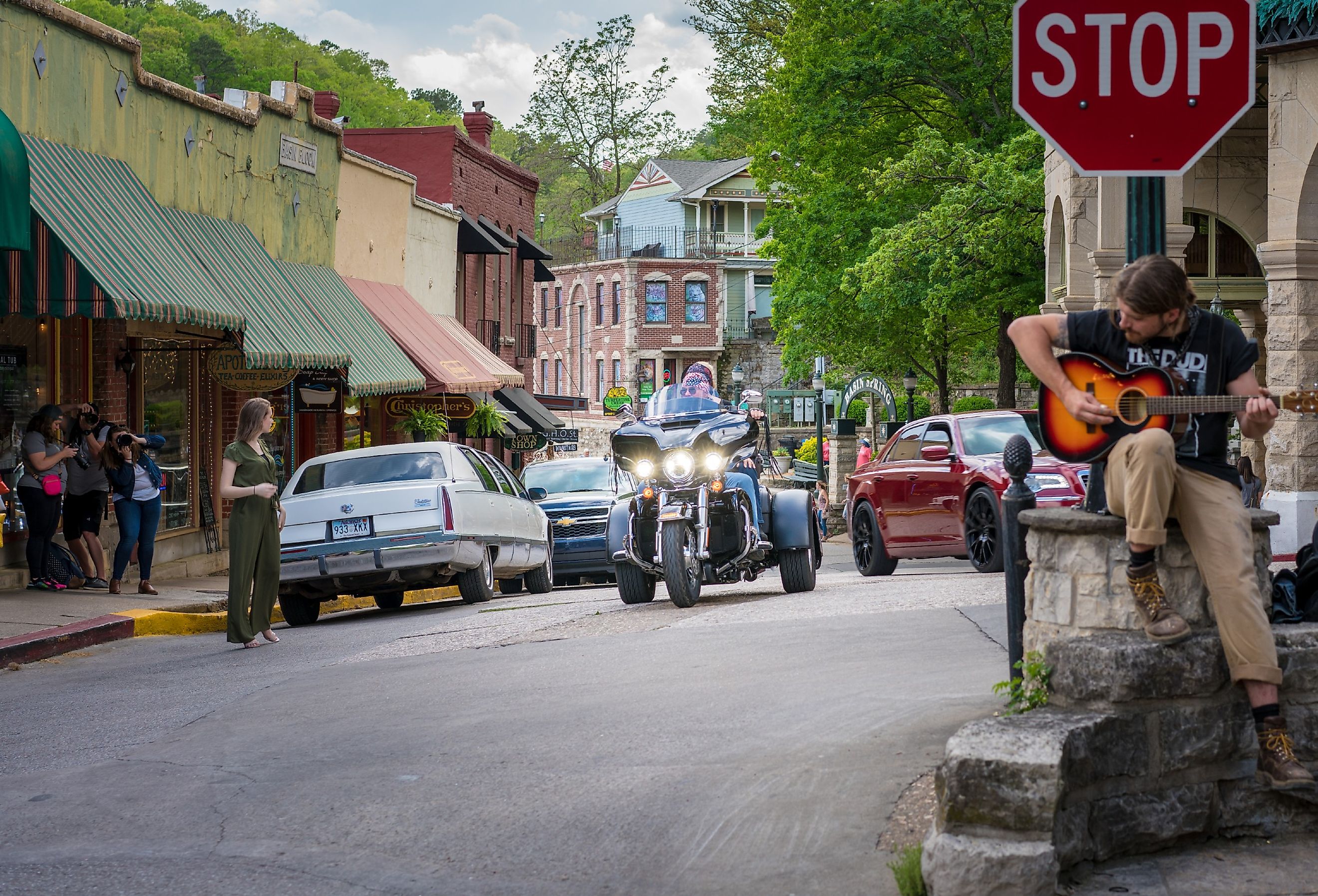 Downtown Eureka Springs, Arkansas. Image credit shuttersv via Shutterstock