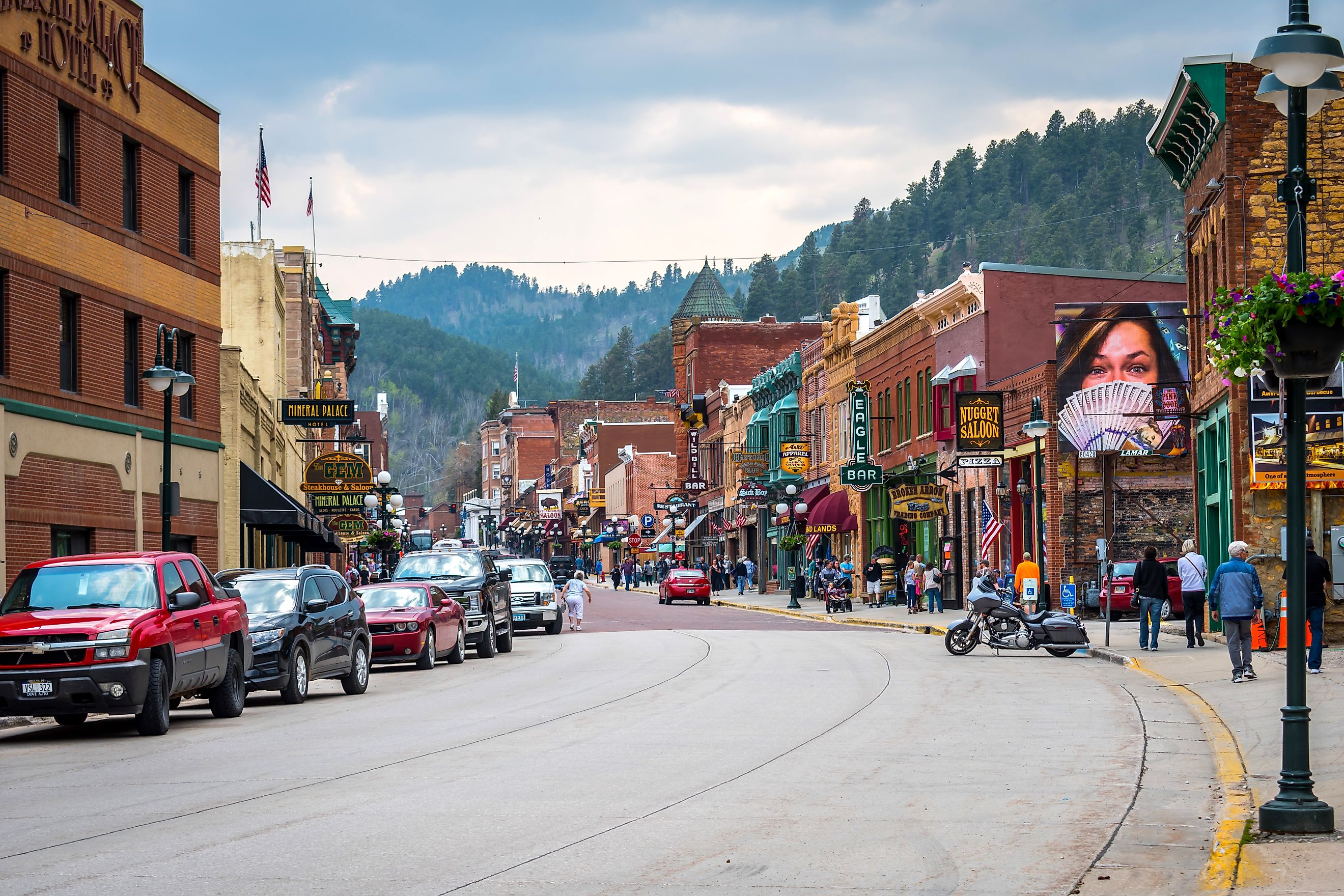 Main Street in Deadwood, South Dakota. Editorial credit: Cheri Alguire / Shutterstock.com