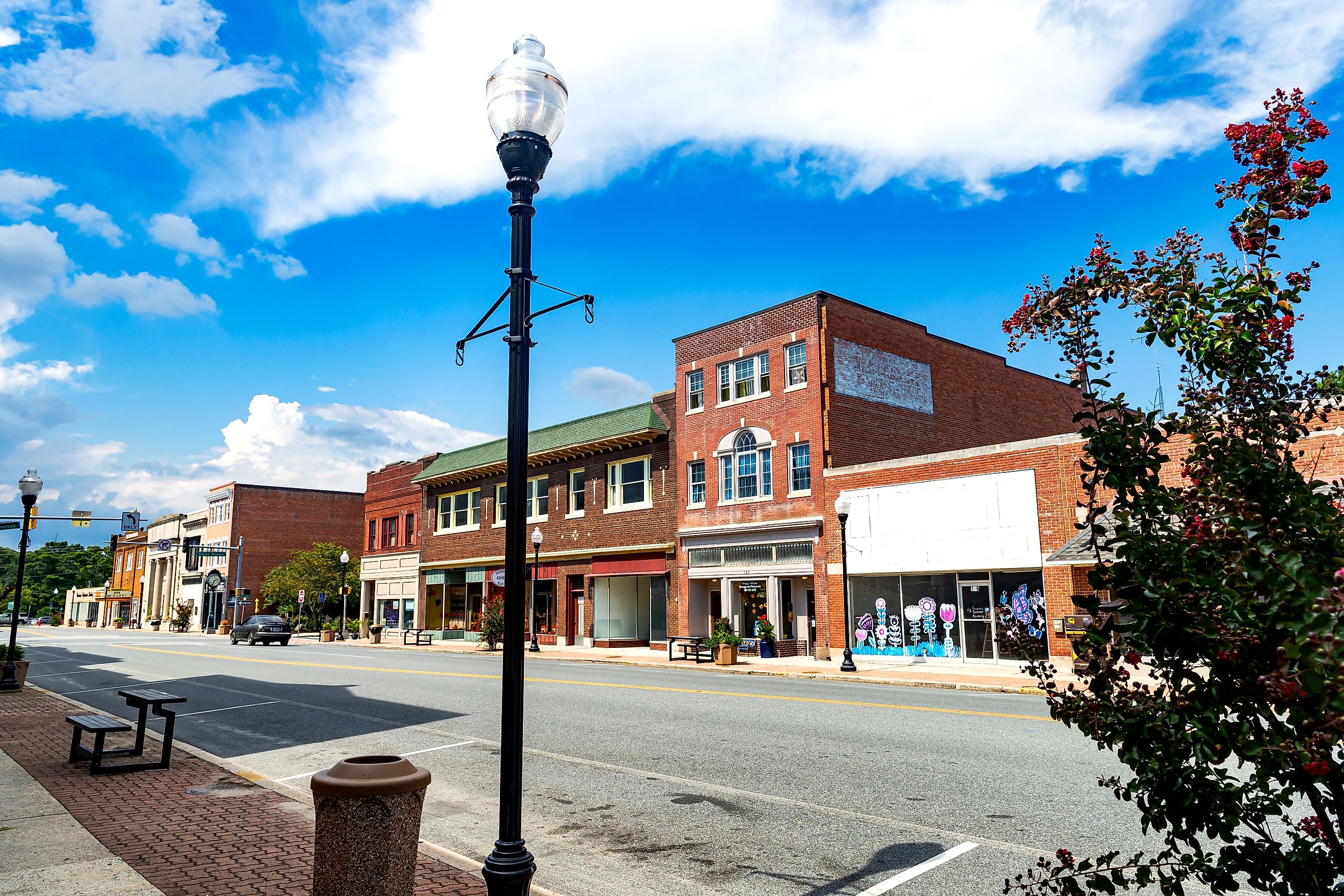 The Main Street in Pocomoke, Maryland. Editorial credit: Kosoff / Shutterstock.com.