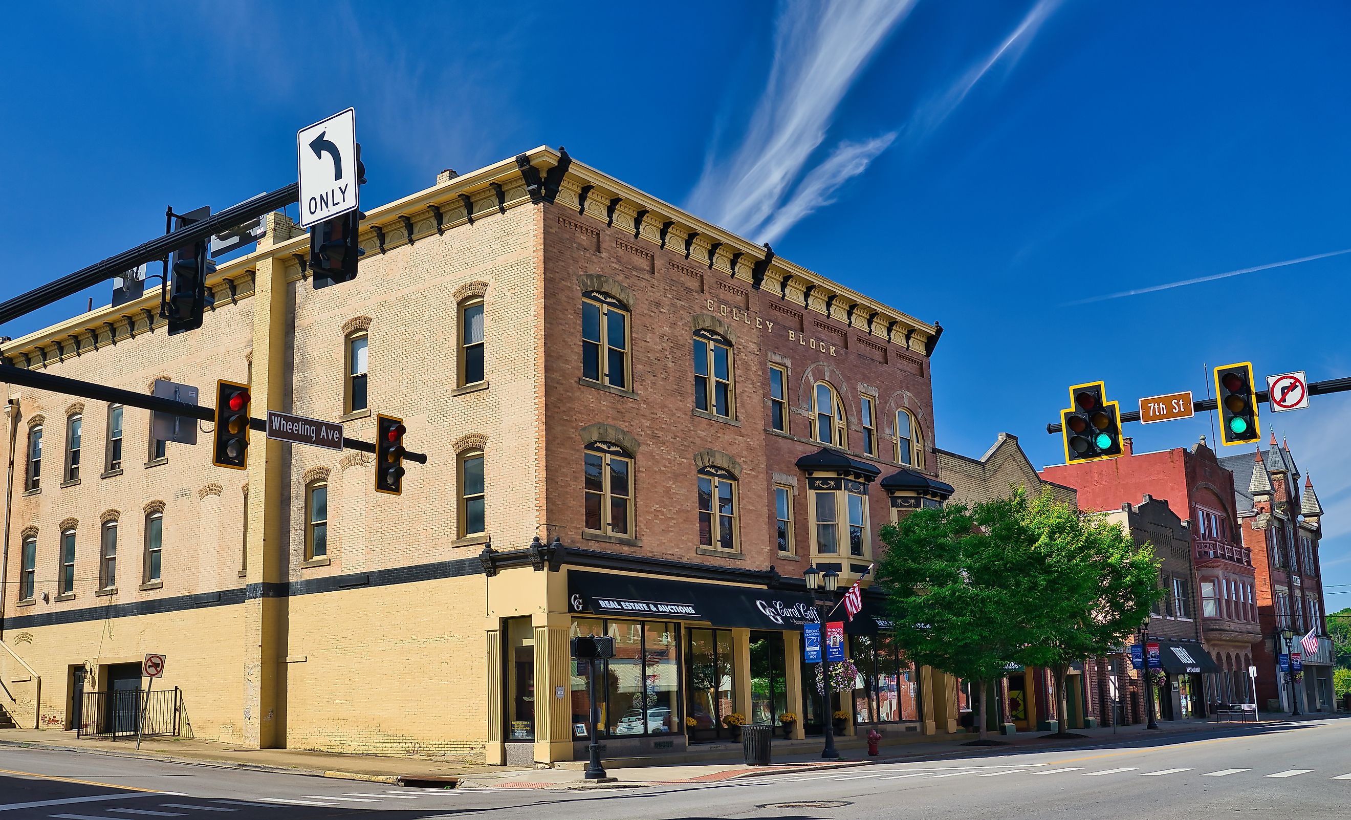 Colley Block building in downtown Cambridge, Ohio, via R Scott James - stock.adobe.com