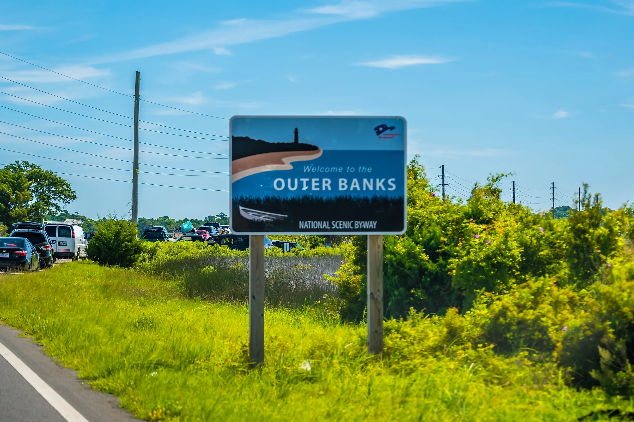 Cedar Island, NC, USA - Aug 13, 2022: A welcoming signboard at the entry point of the park. Photo credit Cheri Alguire via Shutterstock