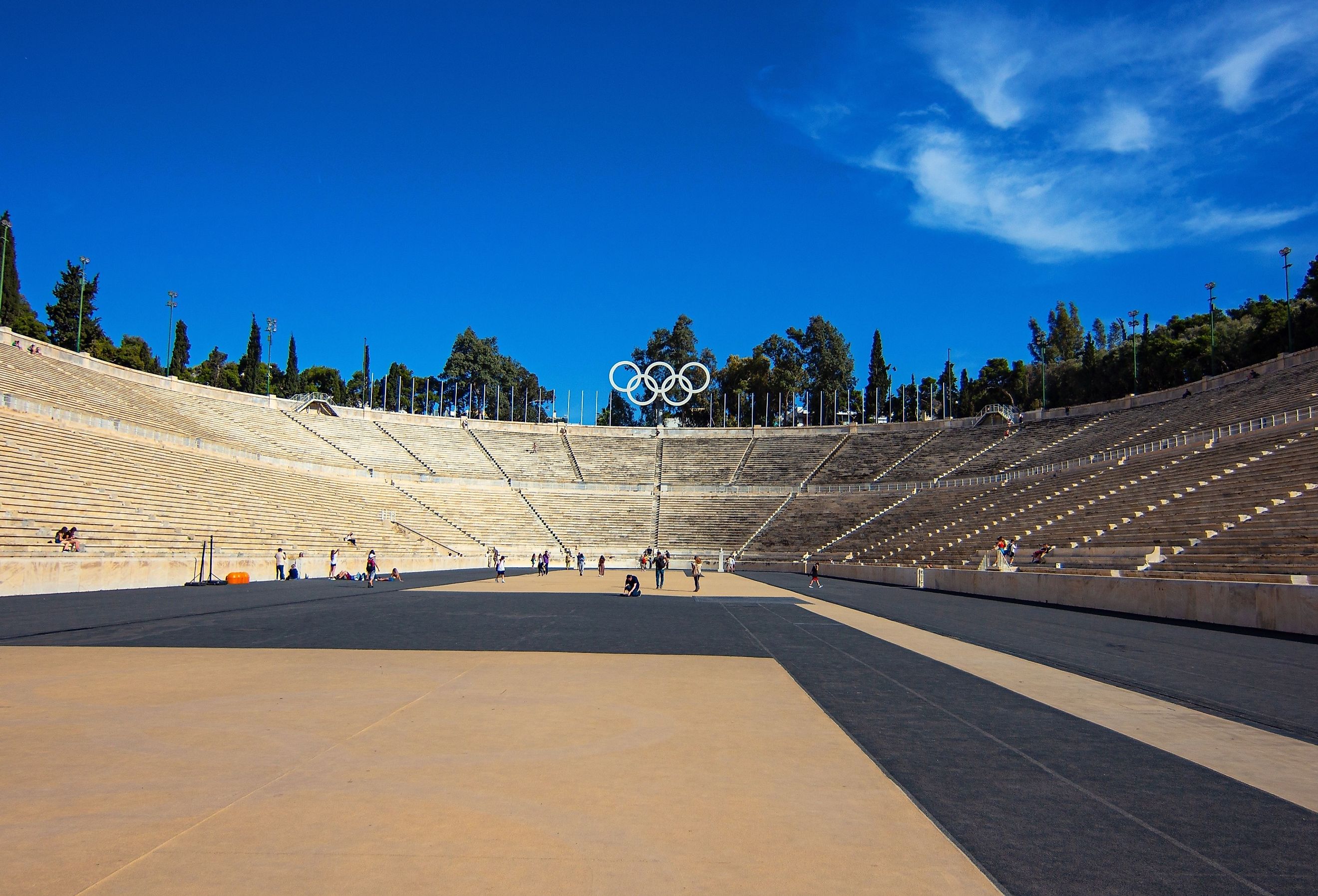  Outside the Panathenaic Stadium in Athens, Greece. The stadium where the first modern Olympic Games were held in 1896. Image credit Liya_Blumesser via Shutterstock.