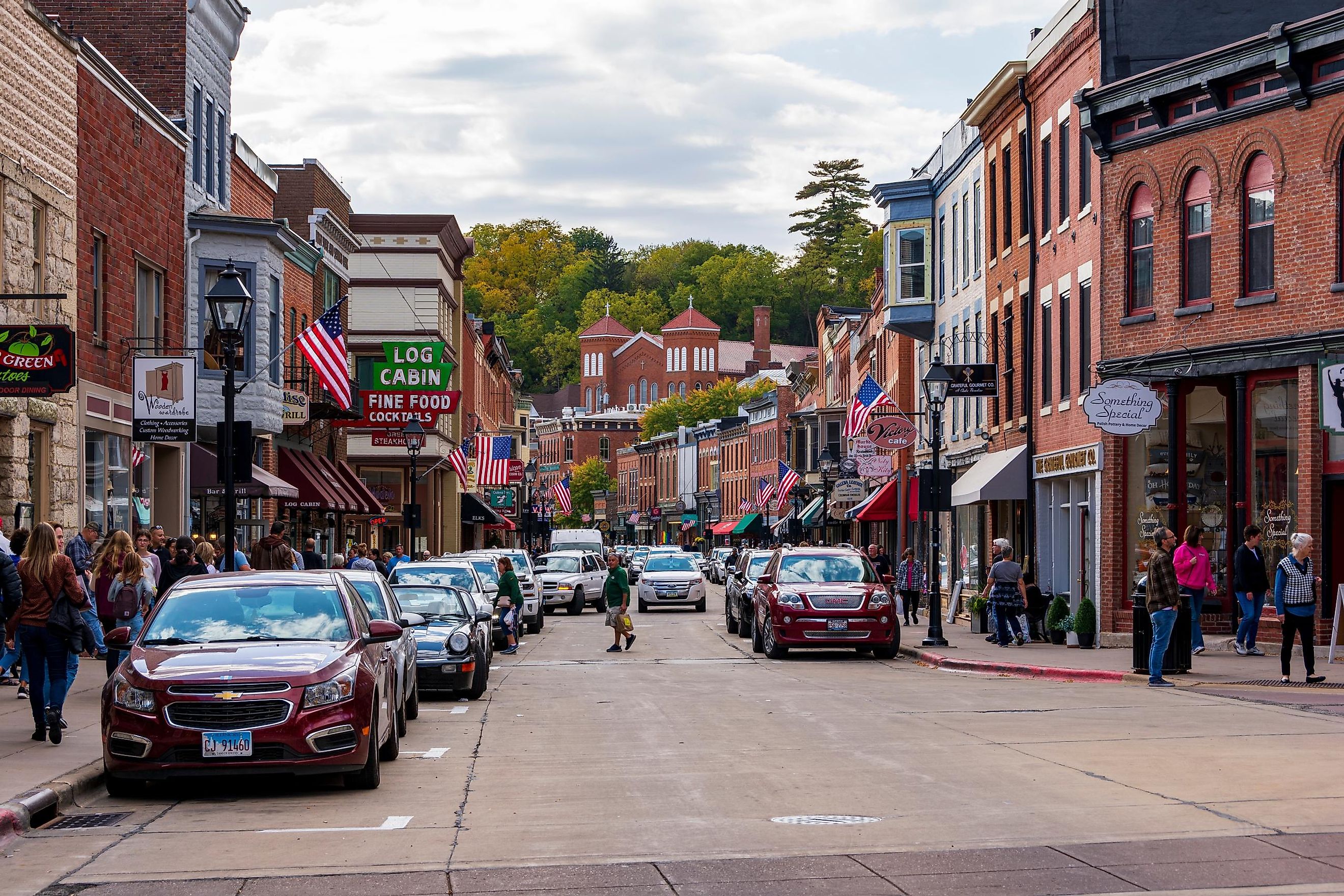 Main Street in the historical downtown area of Galena, Illinois. Editorial credit: Dawid S Swierczek / Shutterstock.com