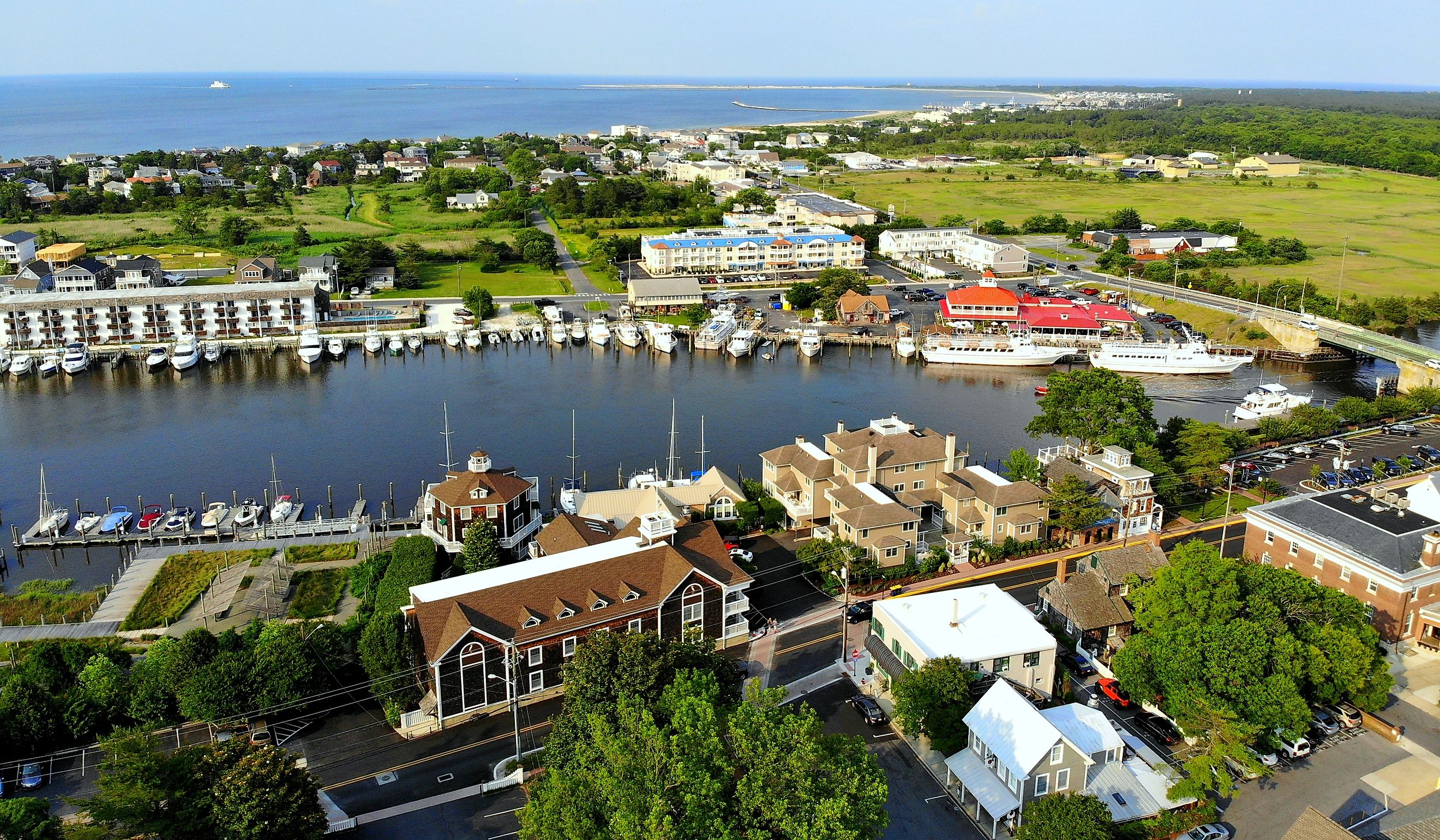 The aerial view of the beach town of Lewes, Delaware. Image credit Khairil Azhar Junos via Shutterstock