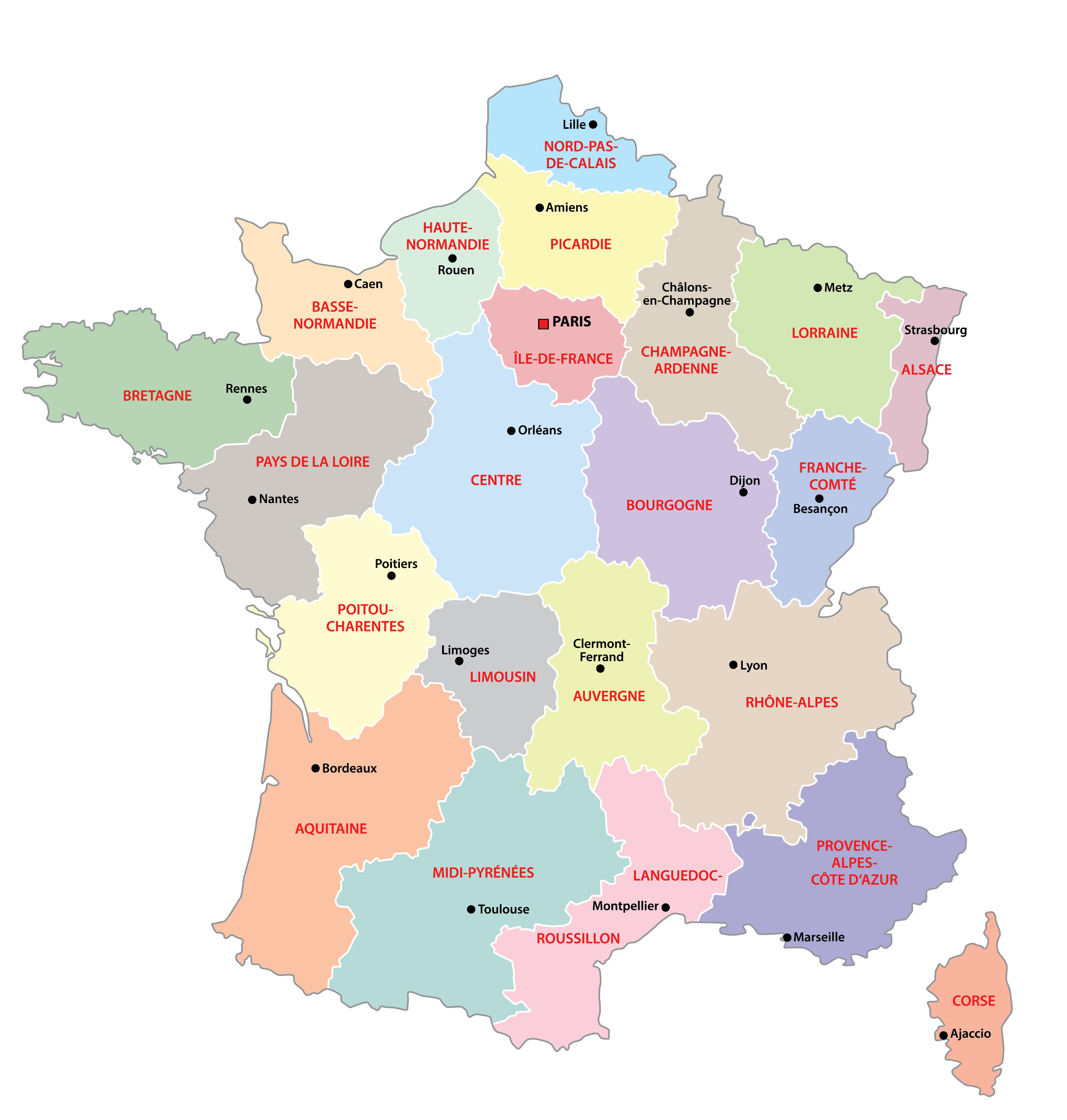 Outline Map Of France With States France Maps & Facts - World Atlas