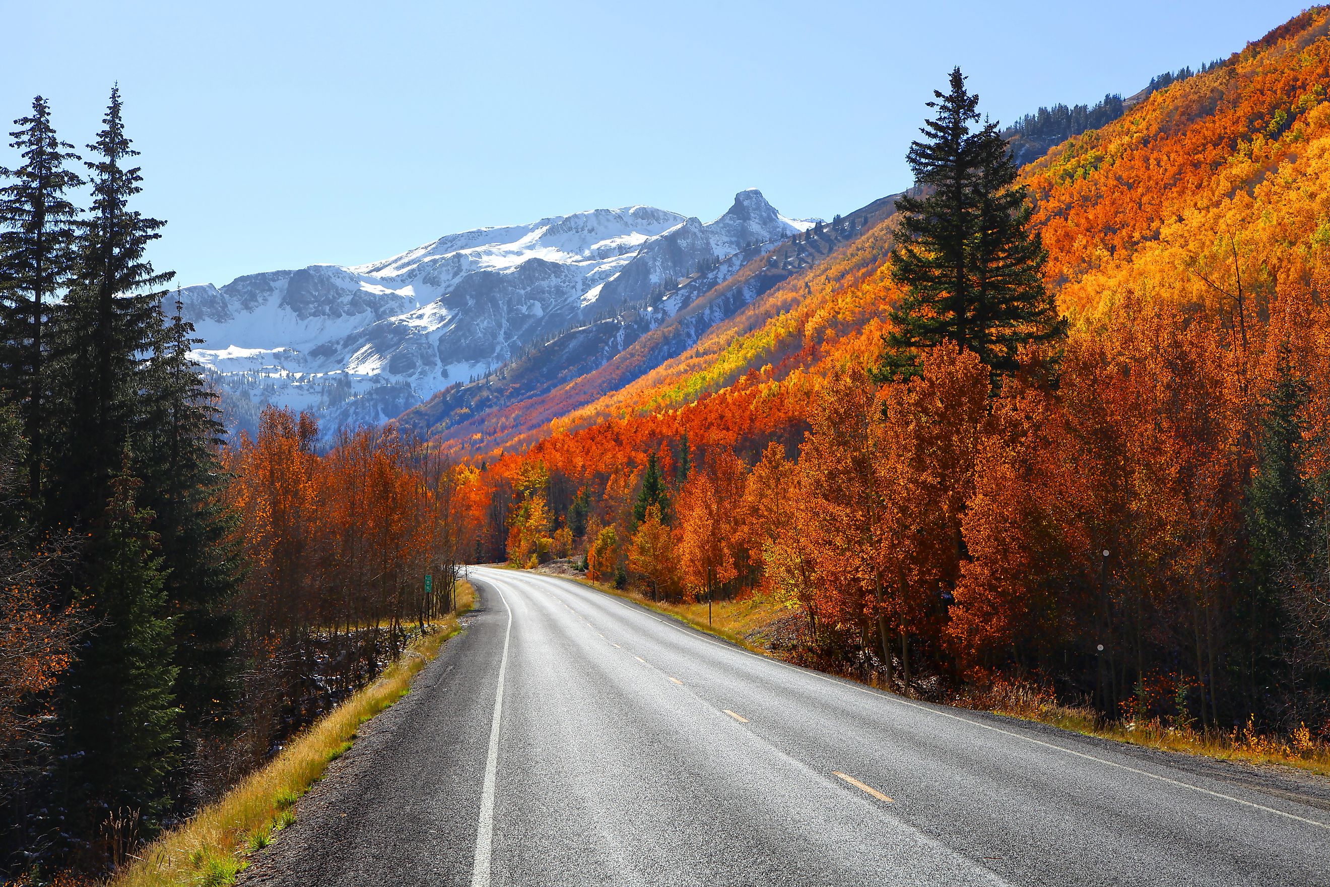 Million Dollar Highway (US Route 550) through the San Juan Mountains of Colorado.