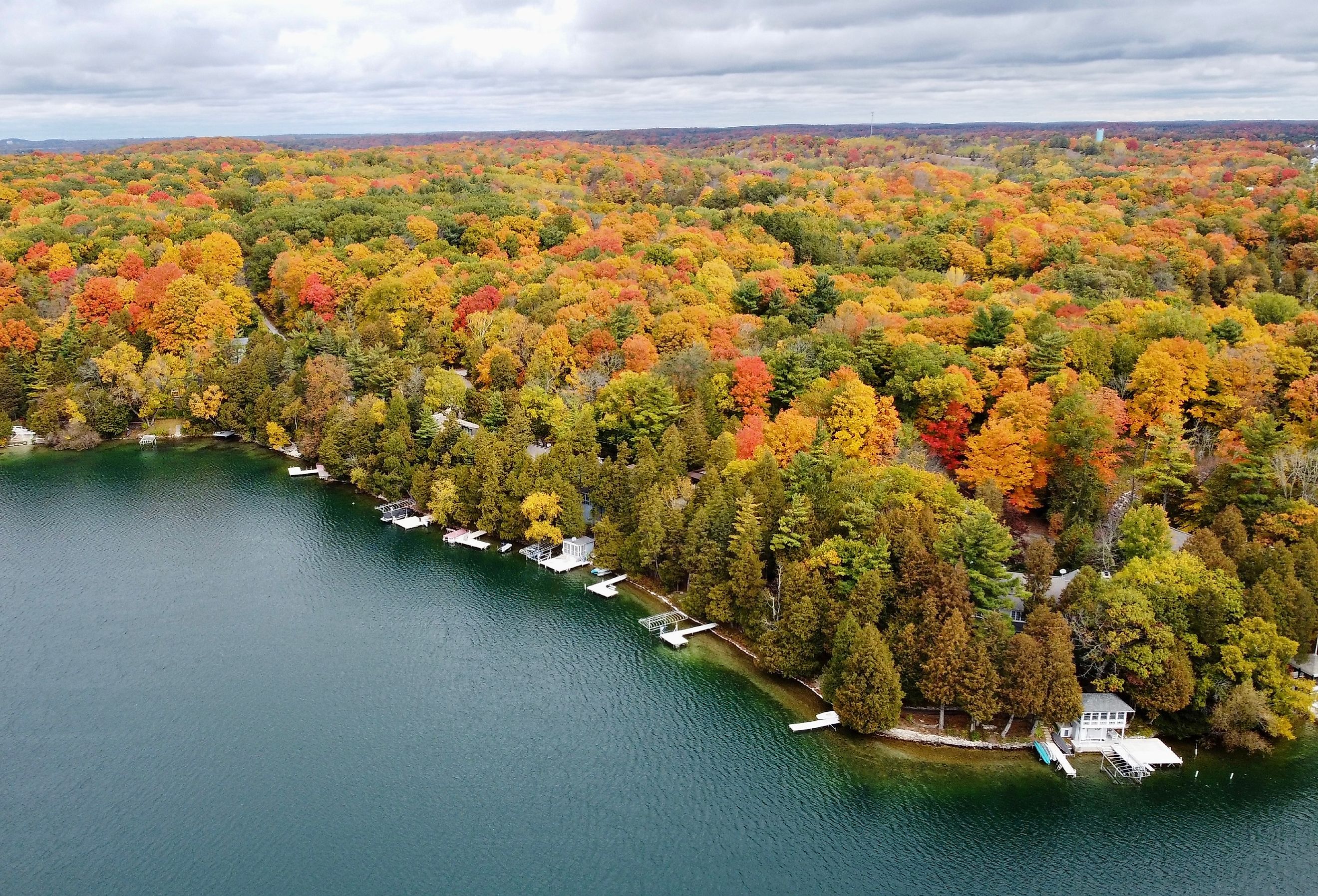 Fall colors in Wisconsin by Elkhart Lake.