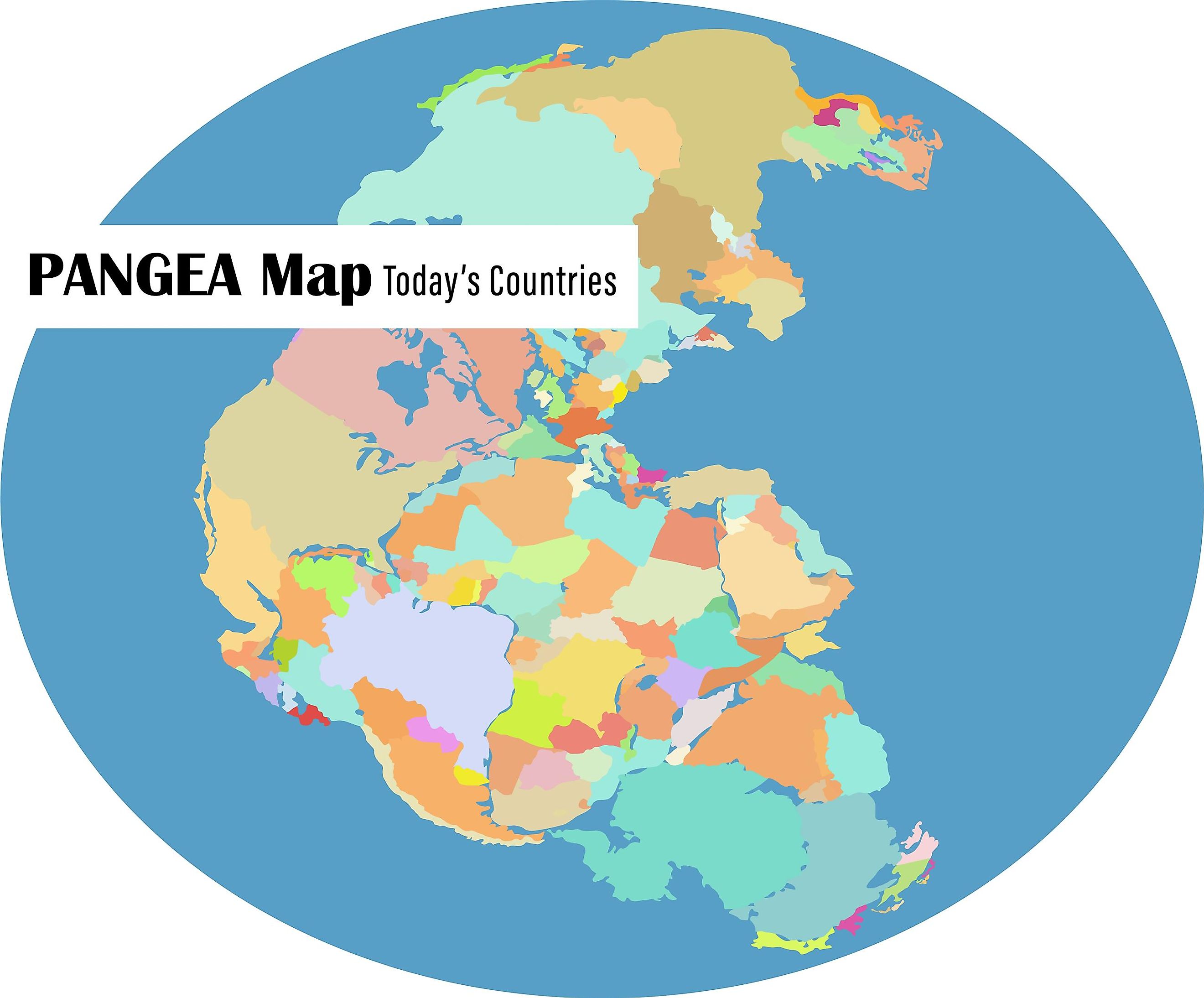 map of pangea with mountains        <h3 class=