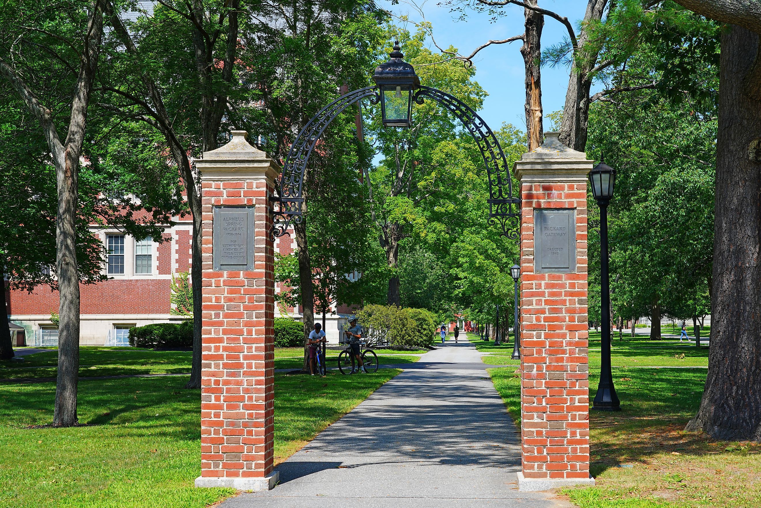 View of the campus of Bowdoin College. Editorial credit: EQRoy / Shutterstock.com