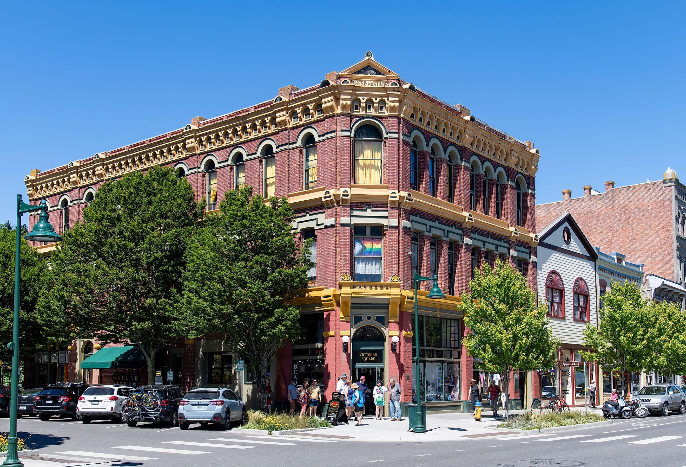 Downtown Water Street in Port Townsend Historic District, Washington.