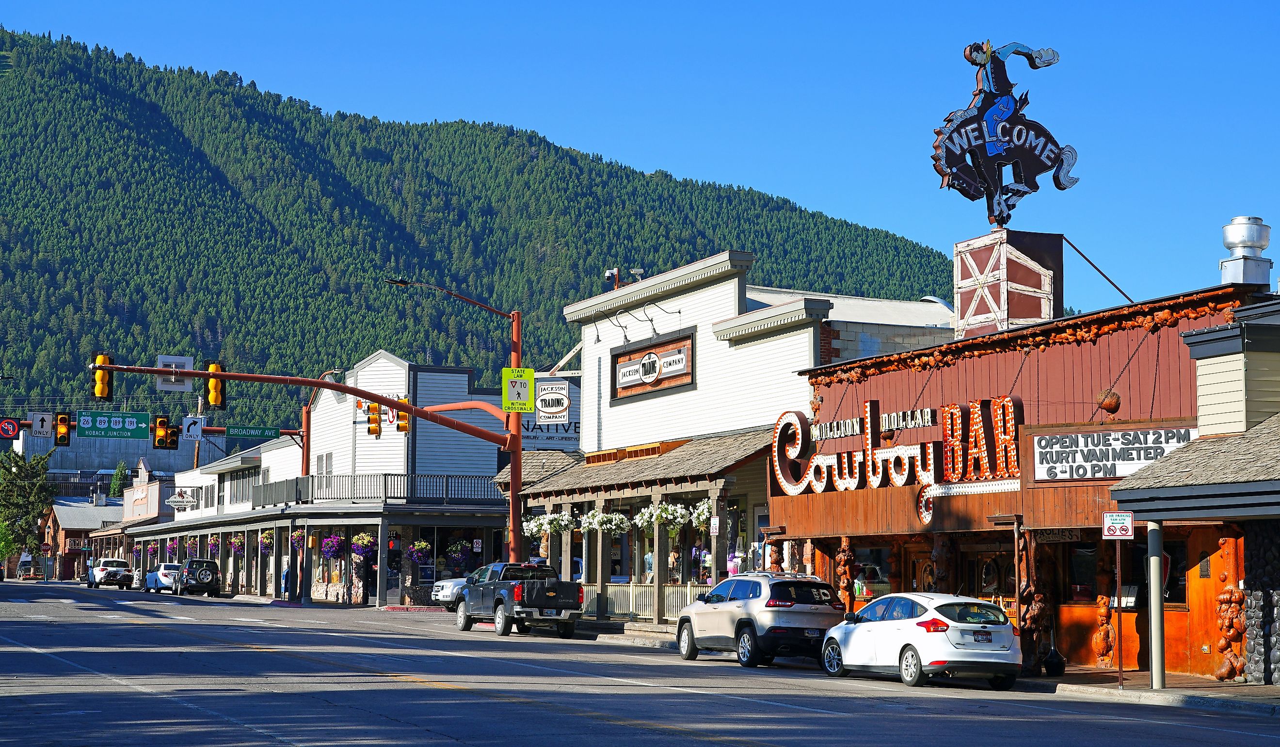 View of the Western town of Jackson Hole, Wyoming, United States. Editorial credit: EQRoy / Shutterstock.com