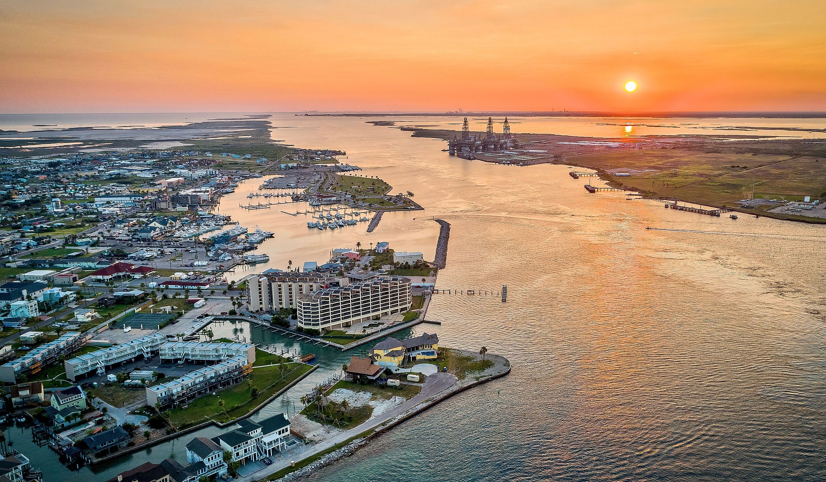 Port Aransas, Texas, Sunset. 