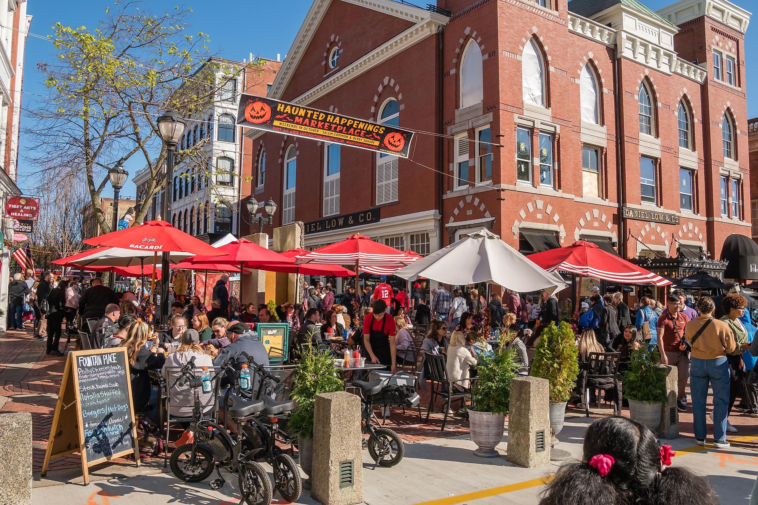 People dressed in costumes at the annual Haunted Happenings event held during the month of October in Salem, Massachusetts, via Heidi Besen / Shutterstock.com