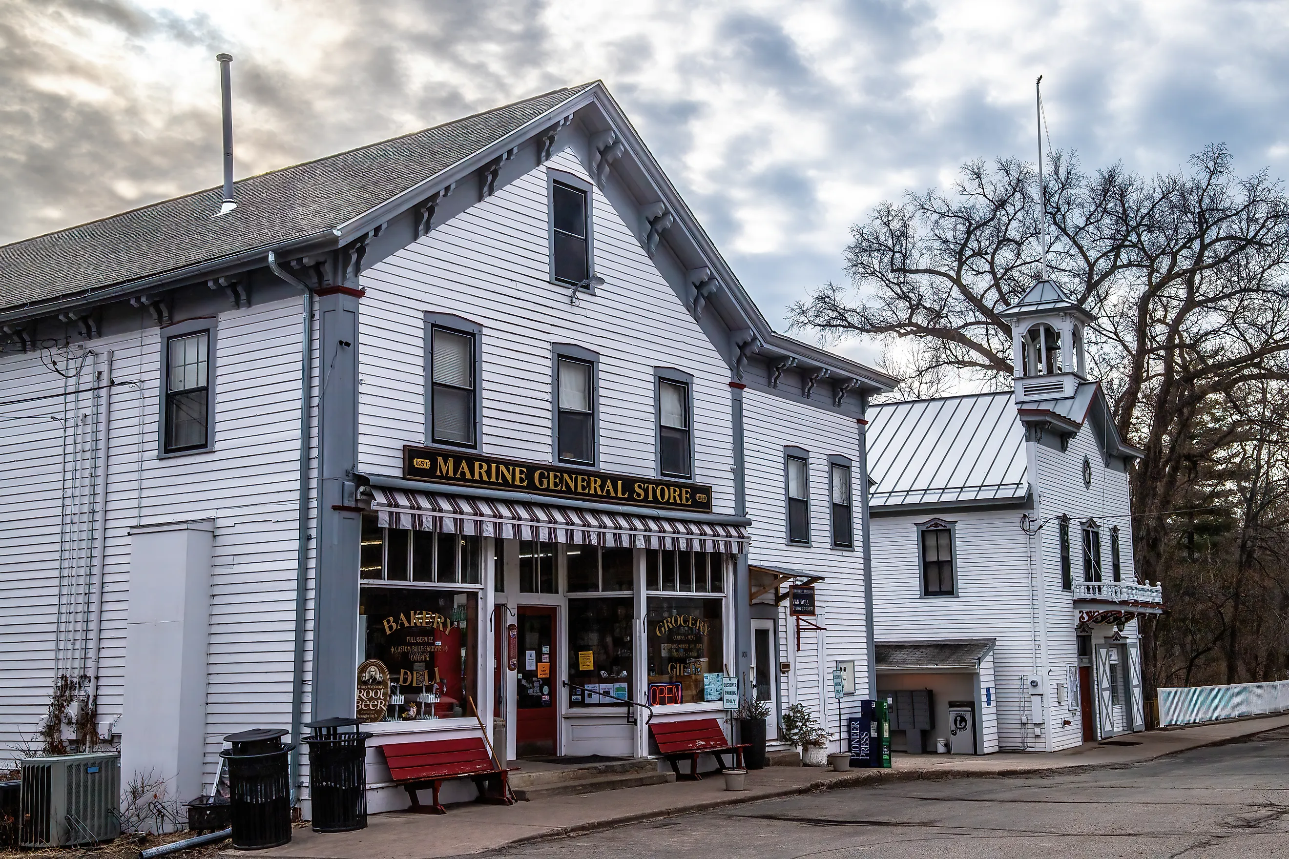 View of the Marine General Store in Minnesota. Editorial credit: Linda McKusick / Shutterstock.com