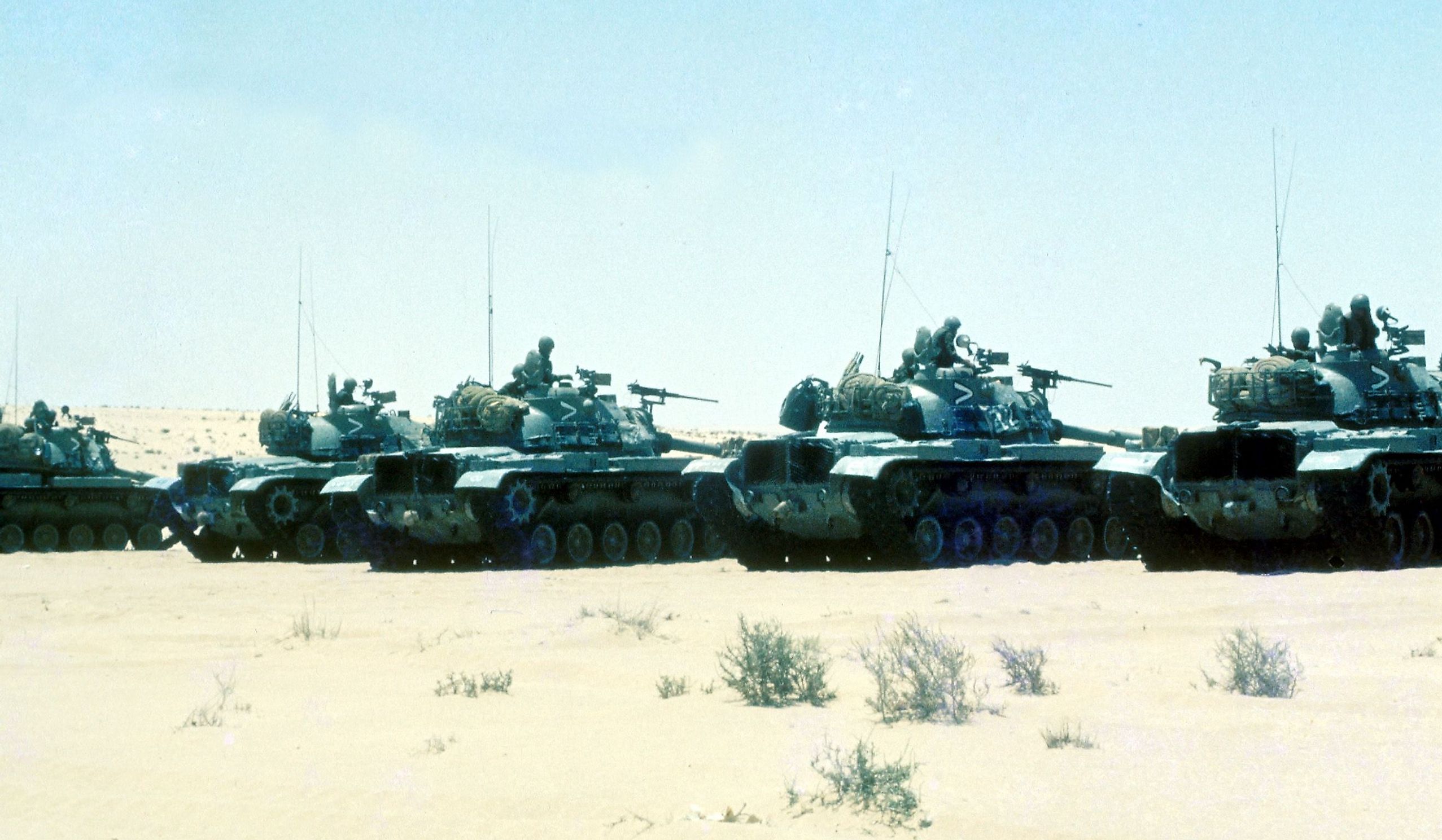 Israeli Armored Formation in Desert During Yom Kippur War, 16 October 1973. Source: Wikimedia/I.P.P.A.