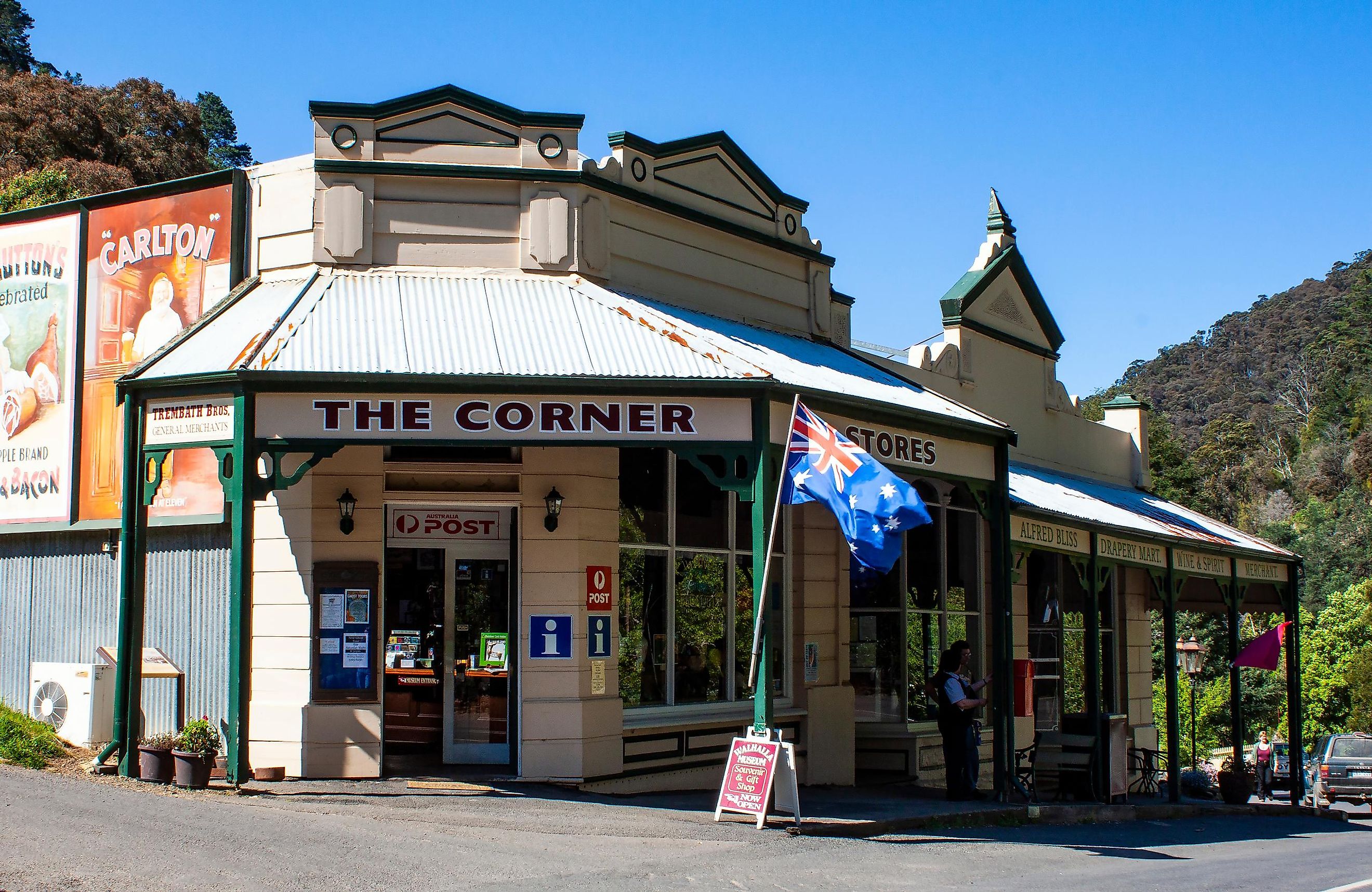 The quaint shopping precinct of the historic gold mining town of Walhalla, Victoria, via Norman Allchin / Shutterstock.com