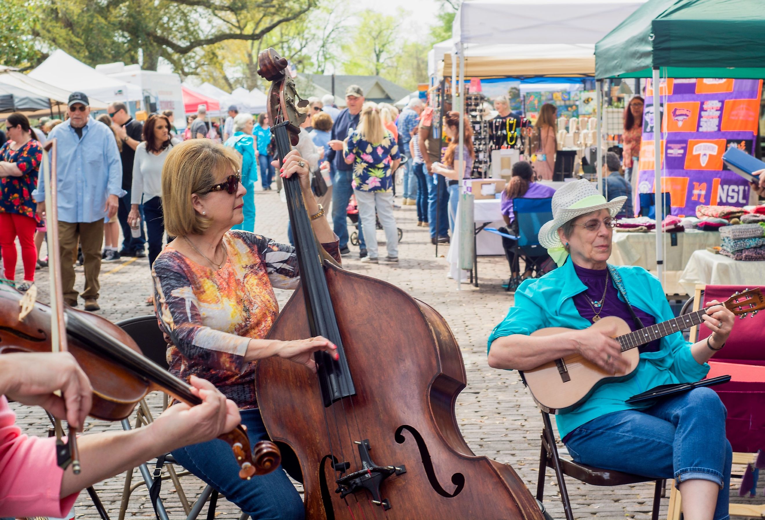 A lively street scene in Natchitoches, Louisiana. Image credit billy ogle via Shutterstock