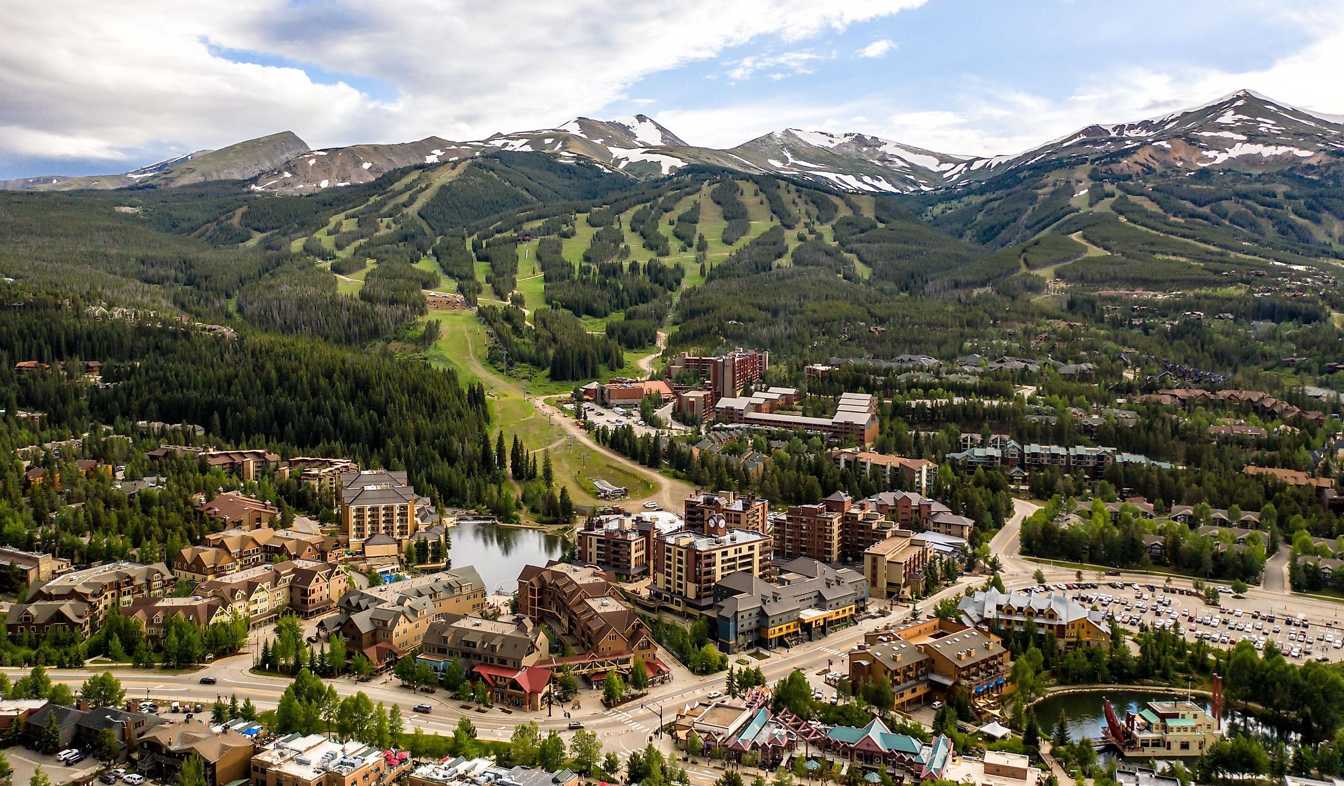 Aerial drone photo - Rugged Rocky Mountains of Breckenridge, Colorado.