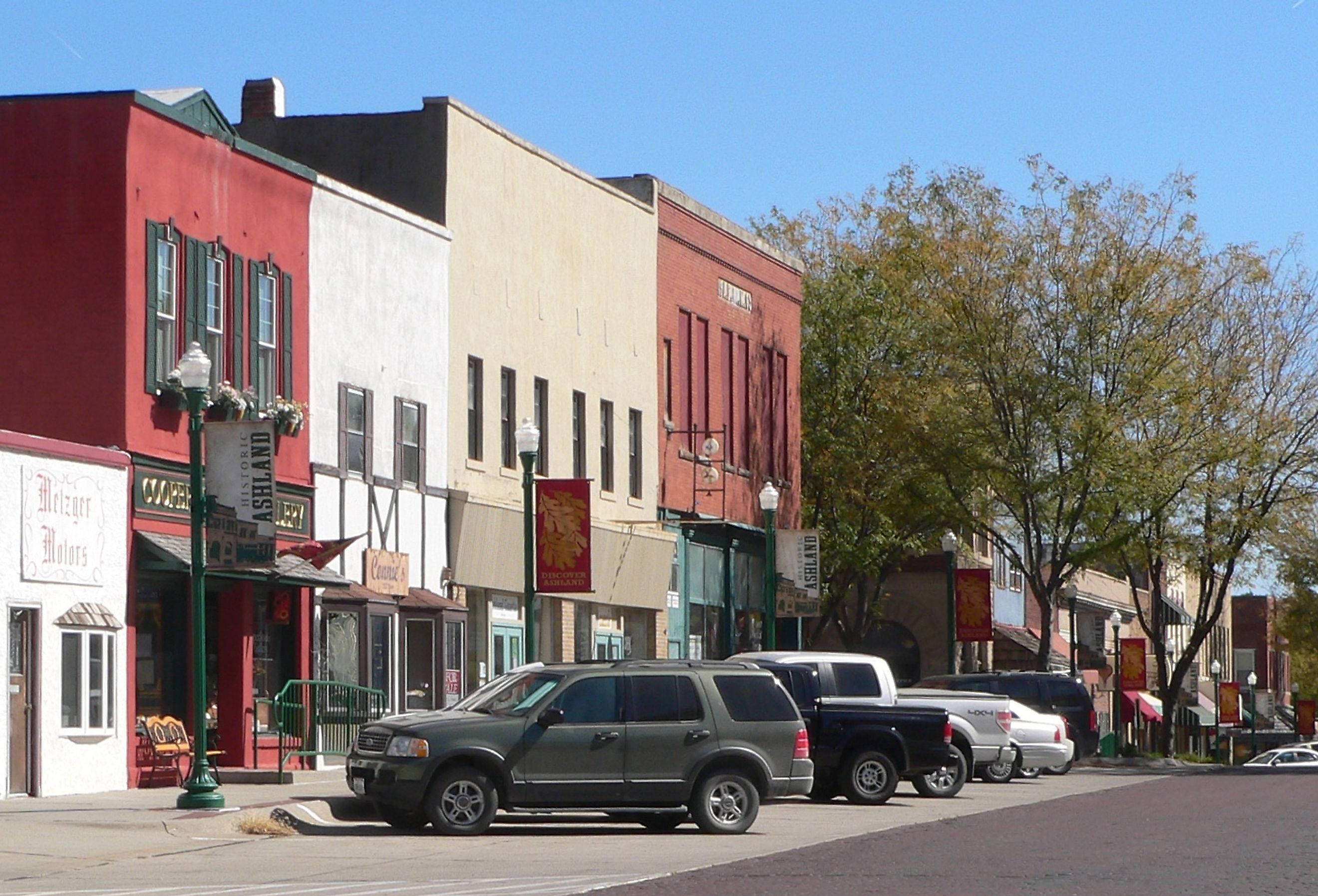 Street view in Ashland, Nebraska.