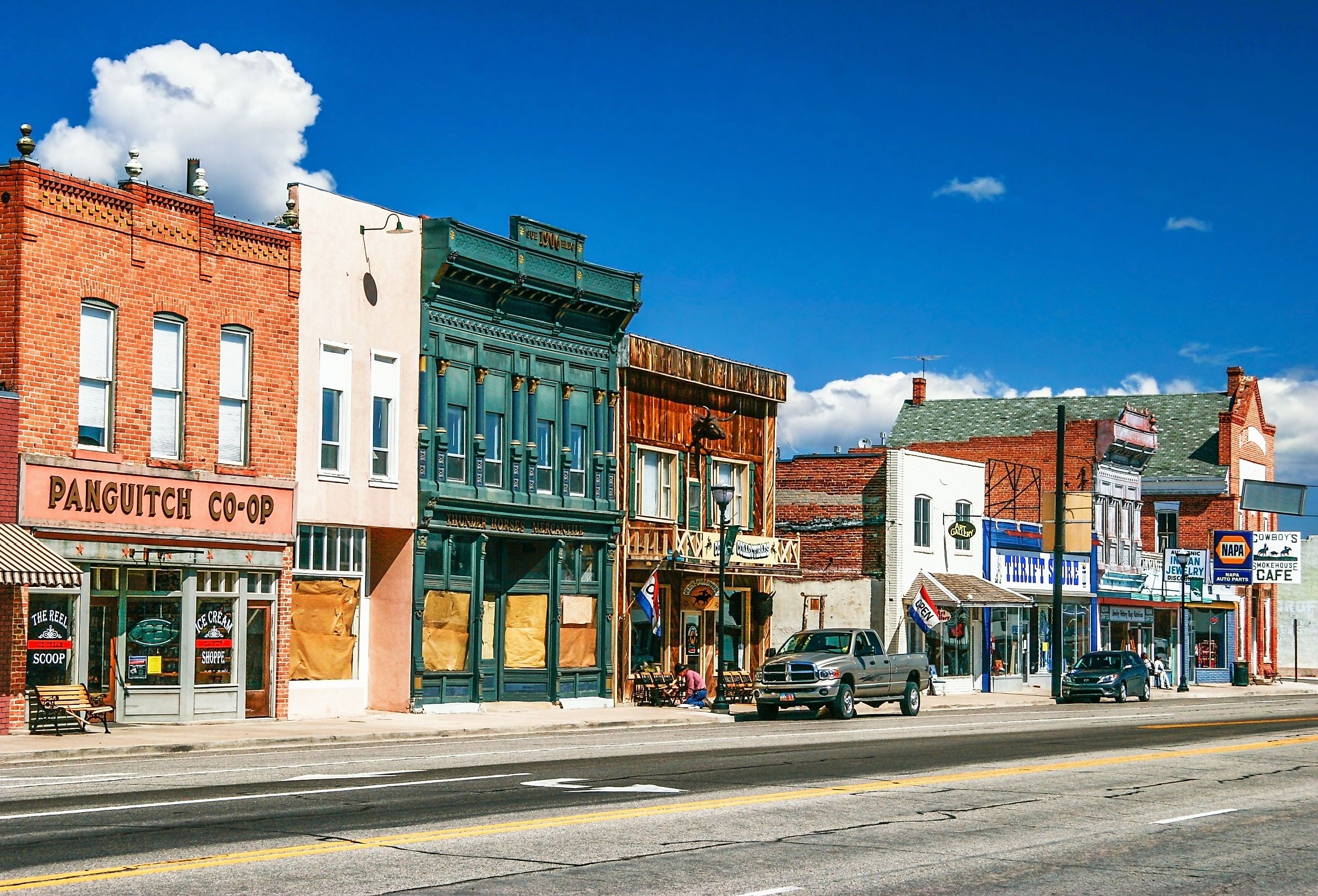 Downtown Panguitch, Utah. Editorial credit: DeltaOFF/ Shutterstock.com