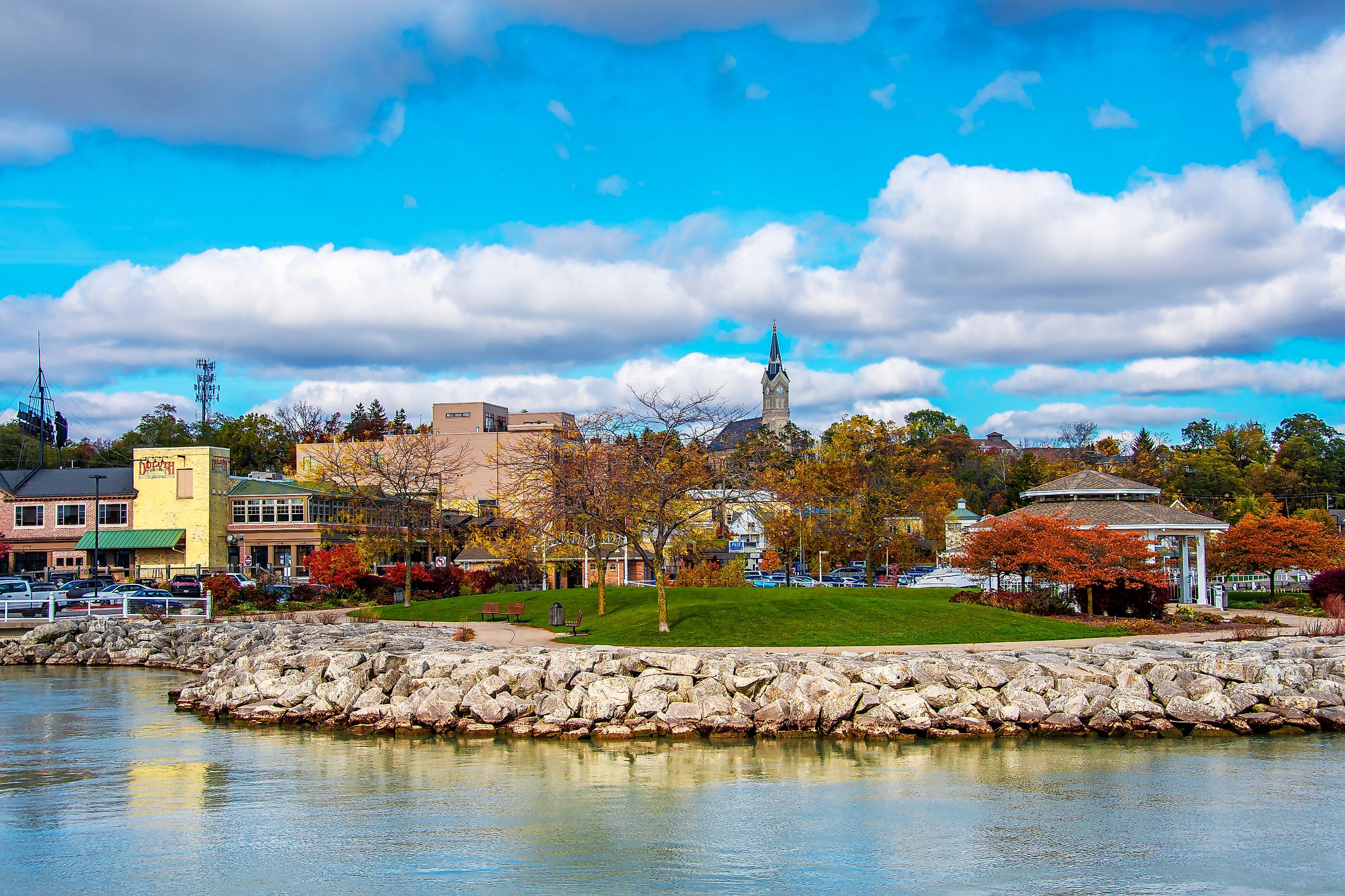 View of Port Washington, Wisconsin. Editorial credit: Nejdet Duzen / Shutterstock.com