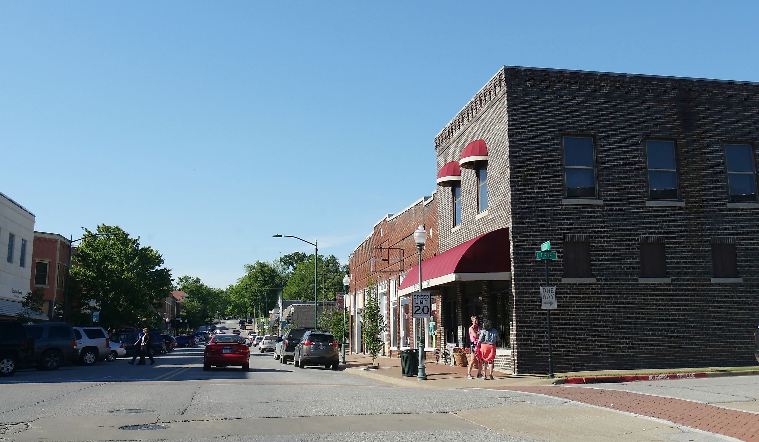 Old buildings in the historic district of Siloam Springs, Arkansas Editorial credit: RaksyBH / Shutterstock.com.