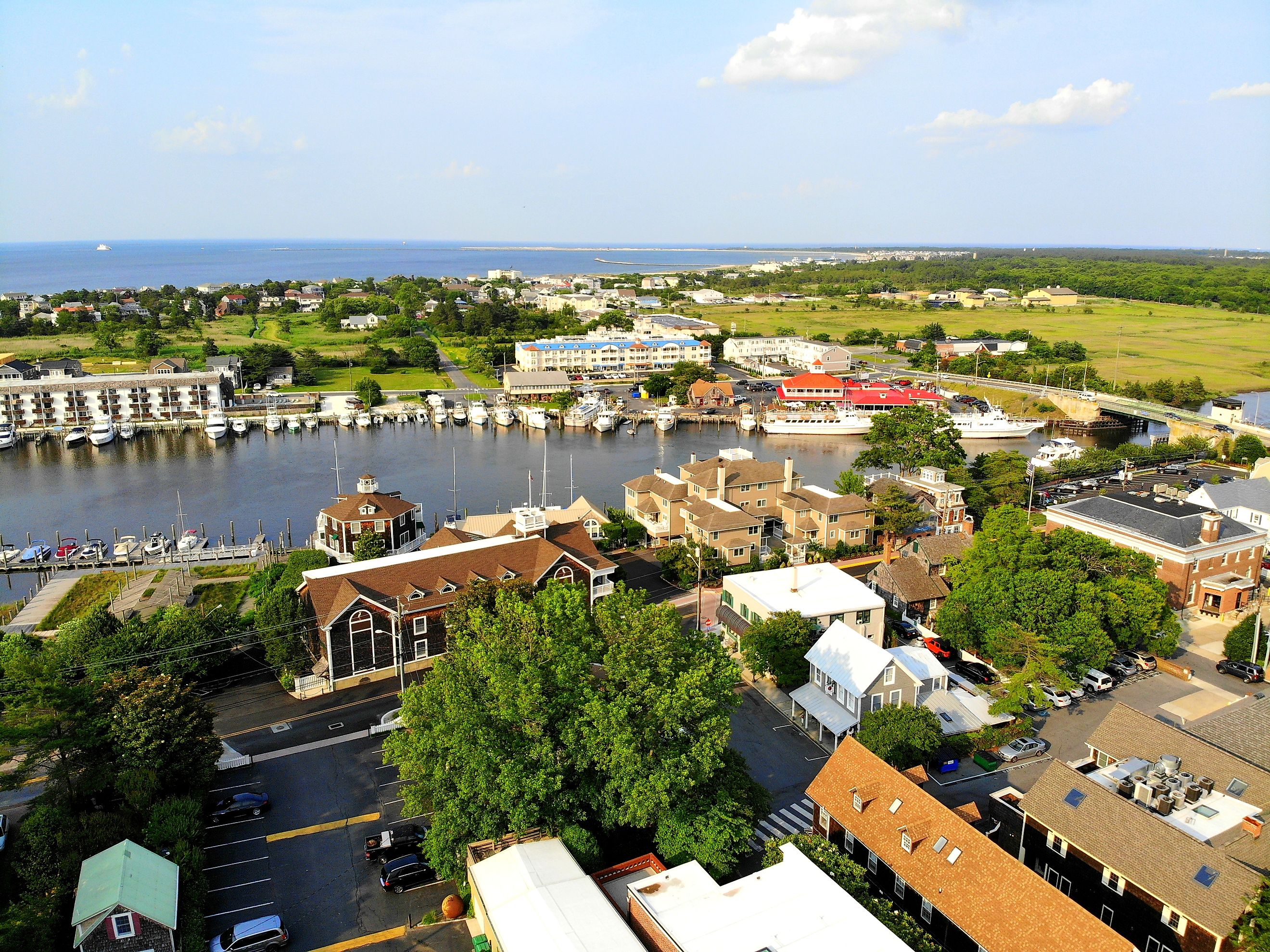 Aerial view of Lewes, Delaware. Editorial credit: Khairil Azhar Junos / Shutterstock.com.