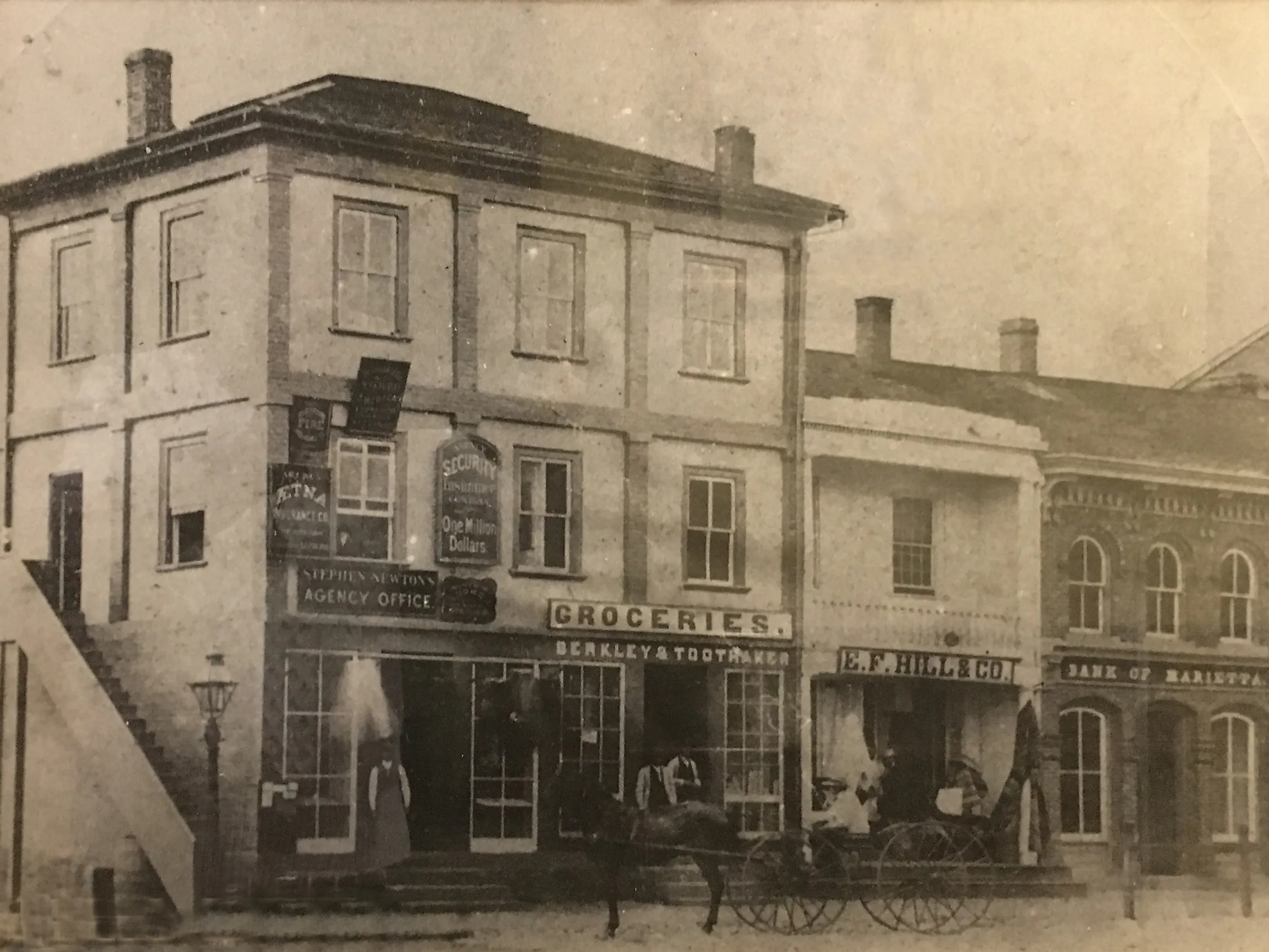 Ohio & Front Street in Marietta circa 1860