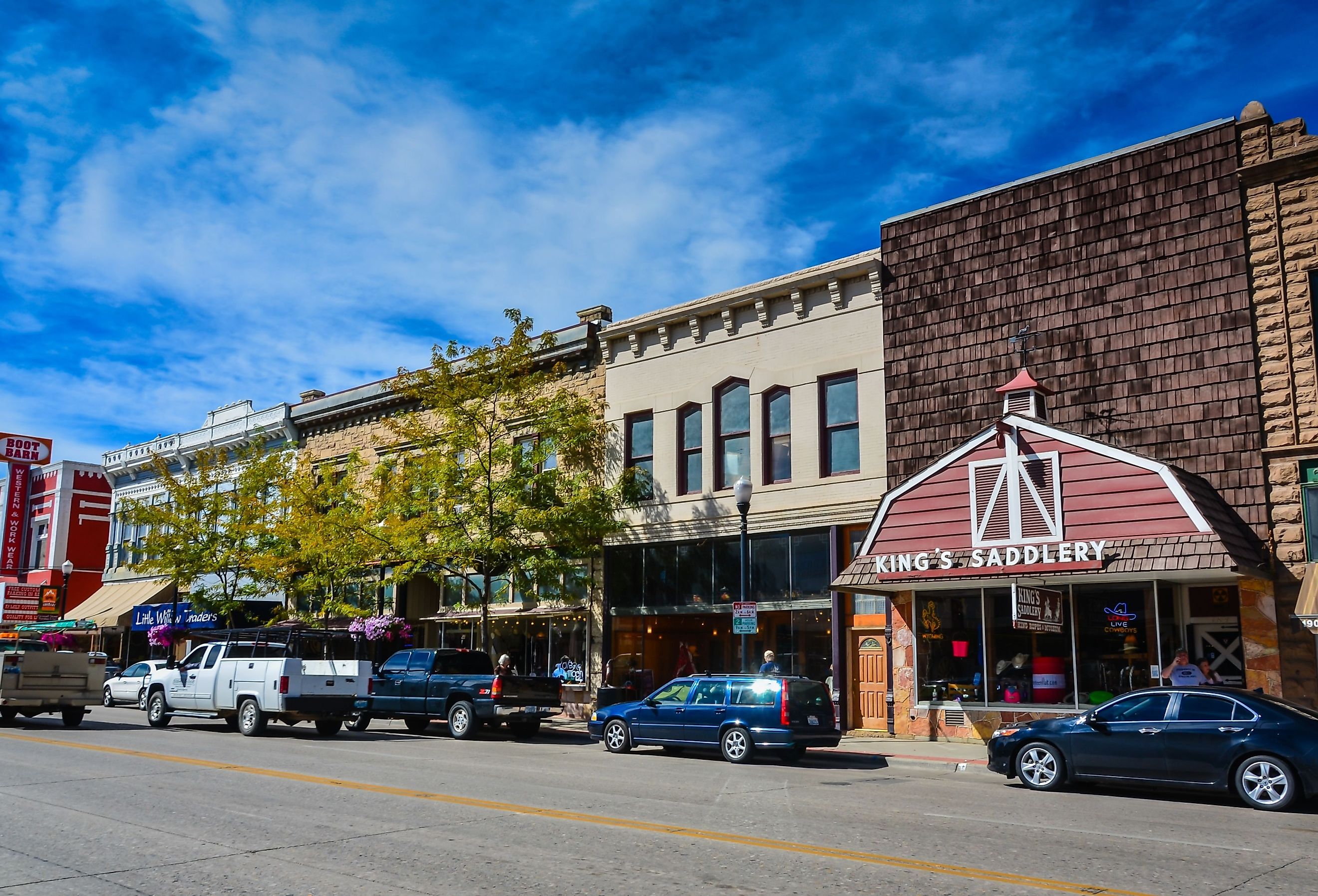 Downtown area of adorable Sheridan, Wyoming. Image credit Sandra Foyt via Shutterstock.