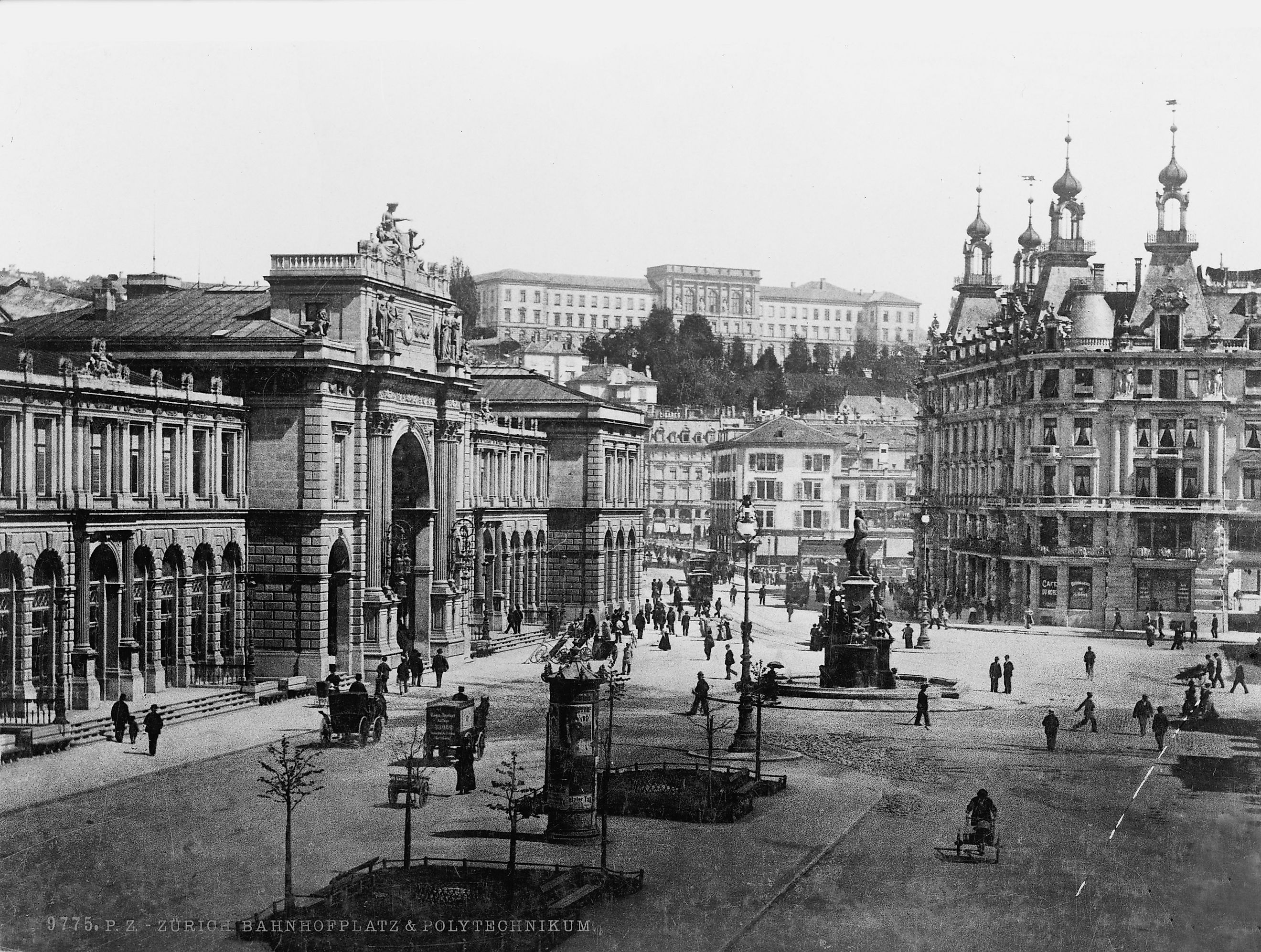 WORLD WAR I, Zurich Ry Plaza and Polytechnic Institute, Switzerland