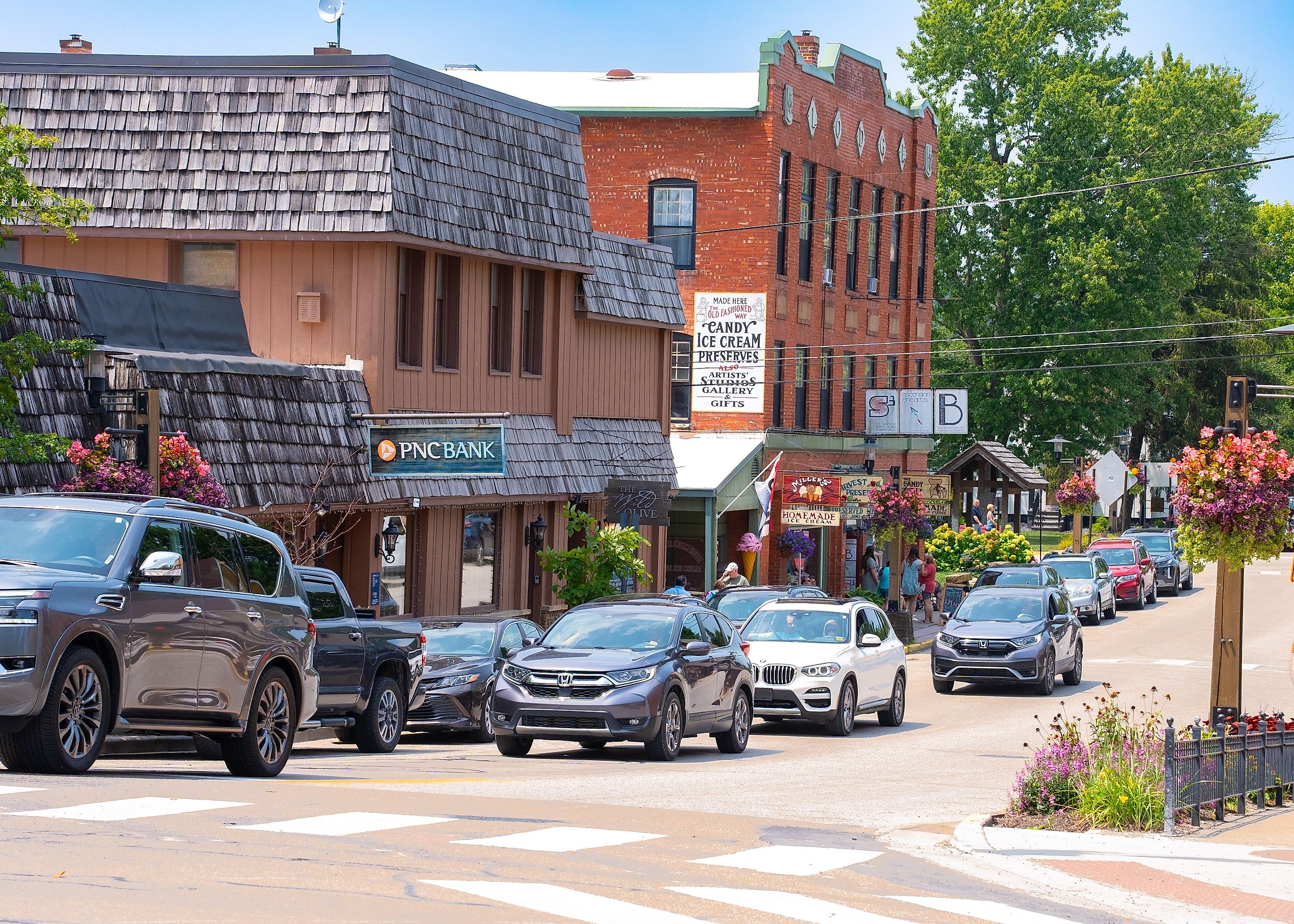 Downtown of Nashville, Indiana. Editorial credit: Little Vignettes Photo / Shutterstock.com.