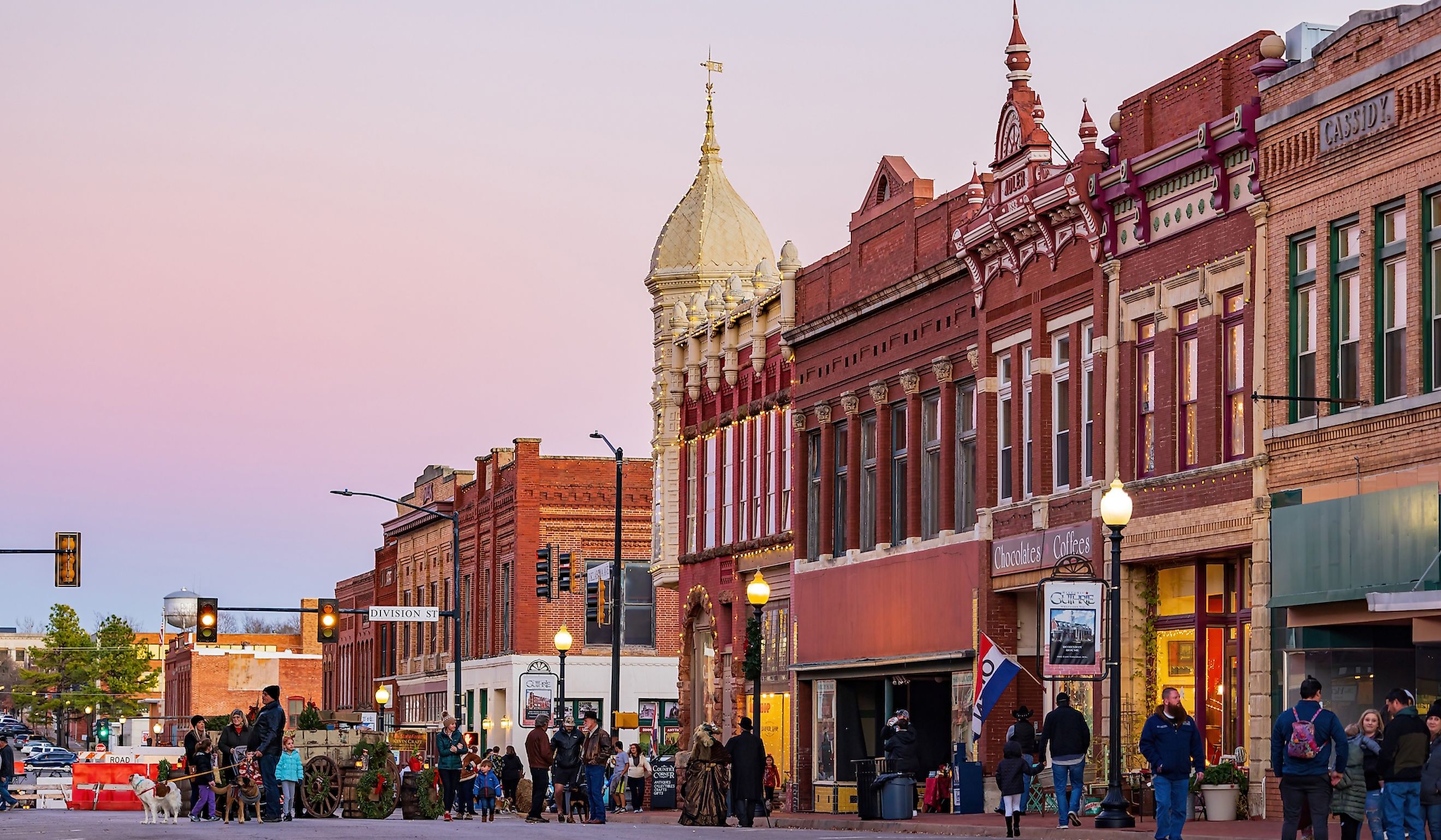 The downtown area of Guthrie with its historical buildings. Editorial credit: Kit Leong / Shutterstock.com. 